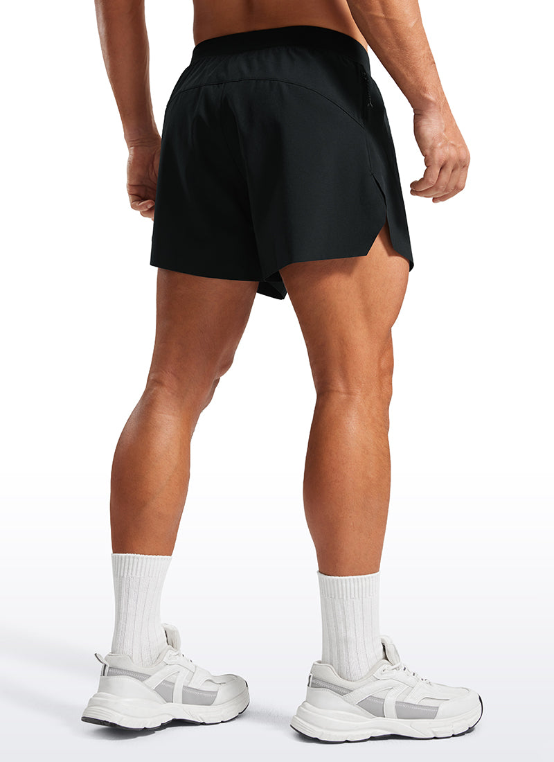2 in 1 Side Split Dolphin Shorts 4'' with Pockets-Tactilefable
