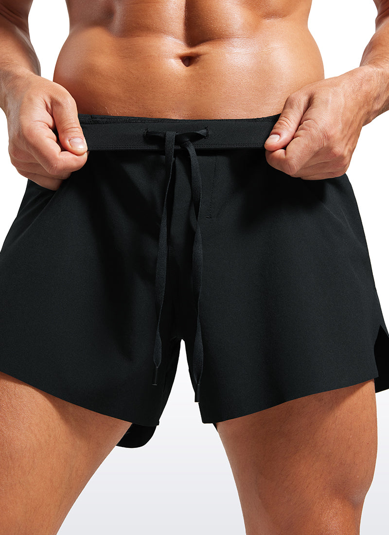 2 in 1 Side Split Dolphin Shorts 4'' with Pockets-Tactilefable