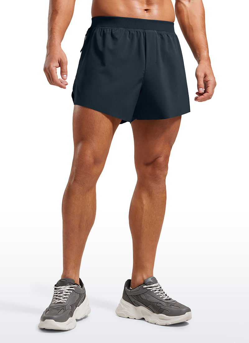 2 in 1 Side Split Dolphin Shorts 4'' with Pockets-Tactilefable