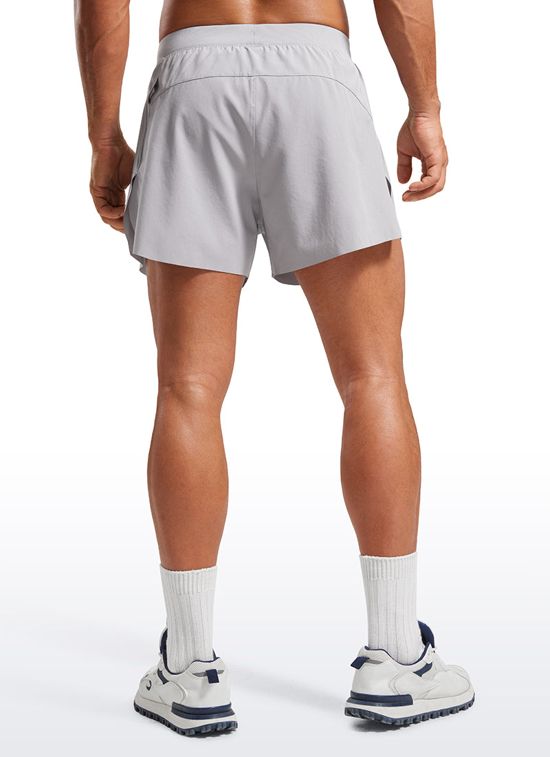 2 in 1 Side Split Dolphin Shorts 4'' with Pockets-Tactilefable