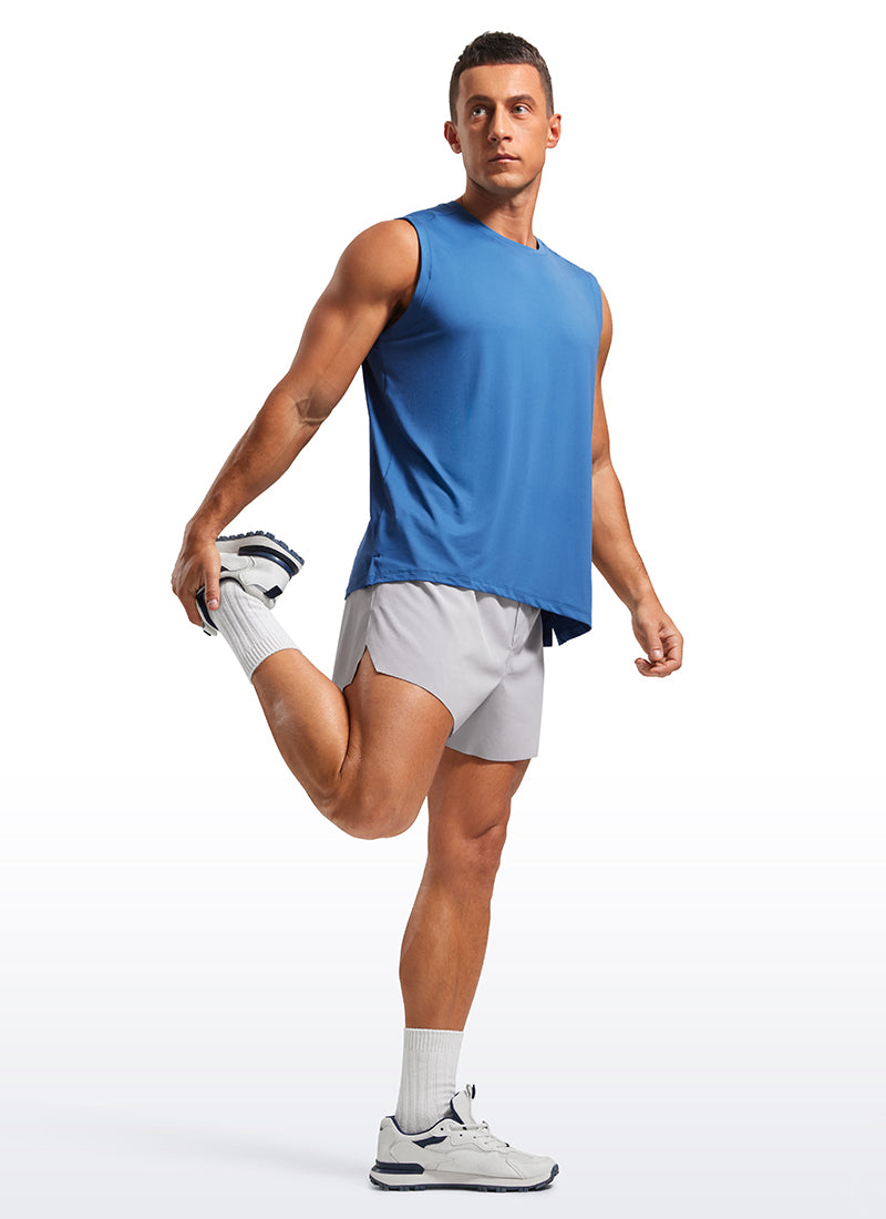 2 in 1 Side Split Dolphin Shorts 4'' with Pockets-Tactilefable