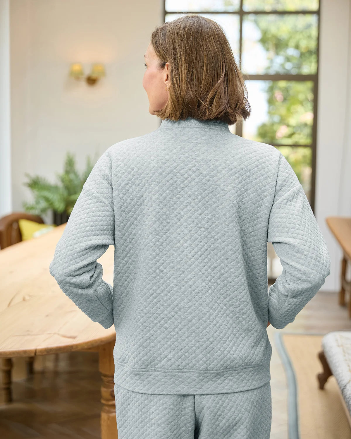 Nova Silver Quilted Leisure Cardigan-Tactilefable