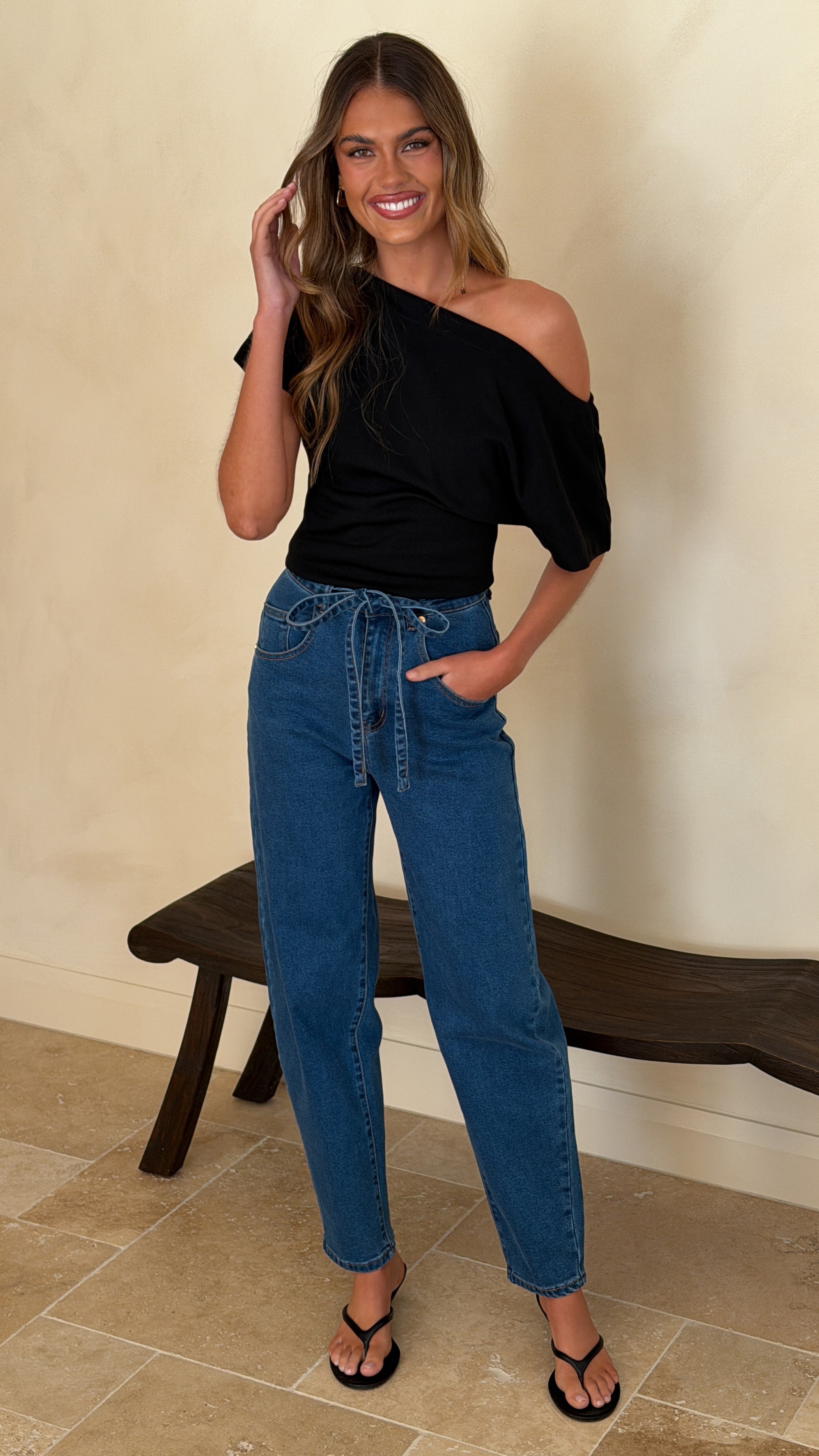 Clove Barrel Jeans - Dark Denim-Tactilefable