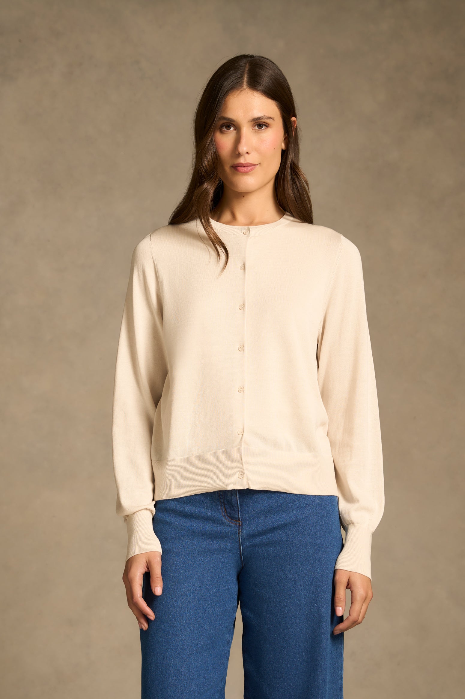 Cotton Knit Cardigan - Vanilla-Tactilefable