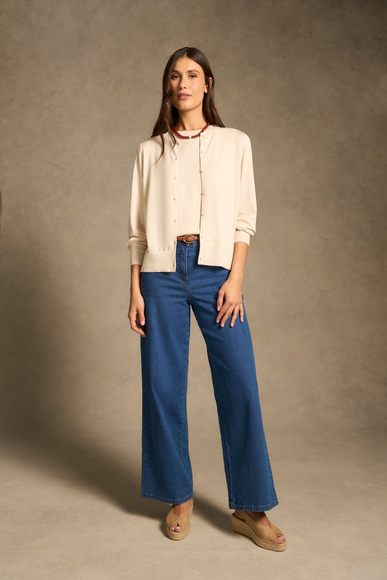 Cotton Knit Cardigan - Vanilla-Tactilefable