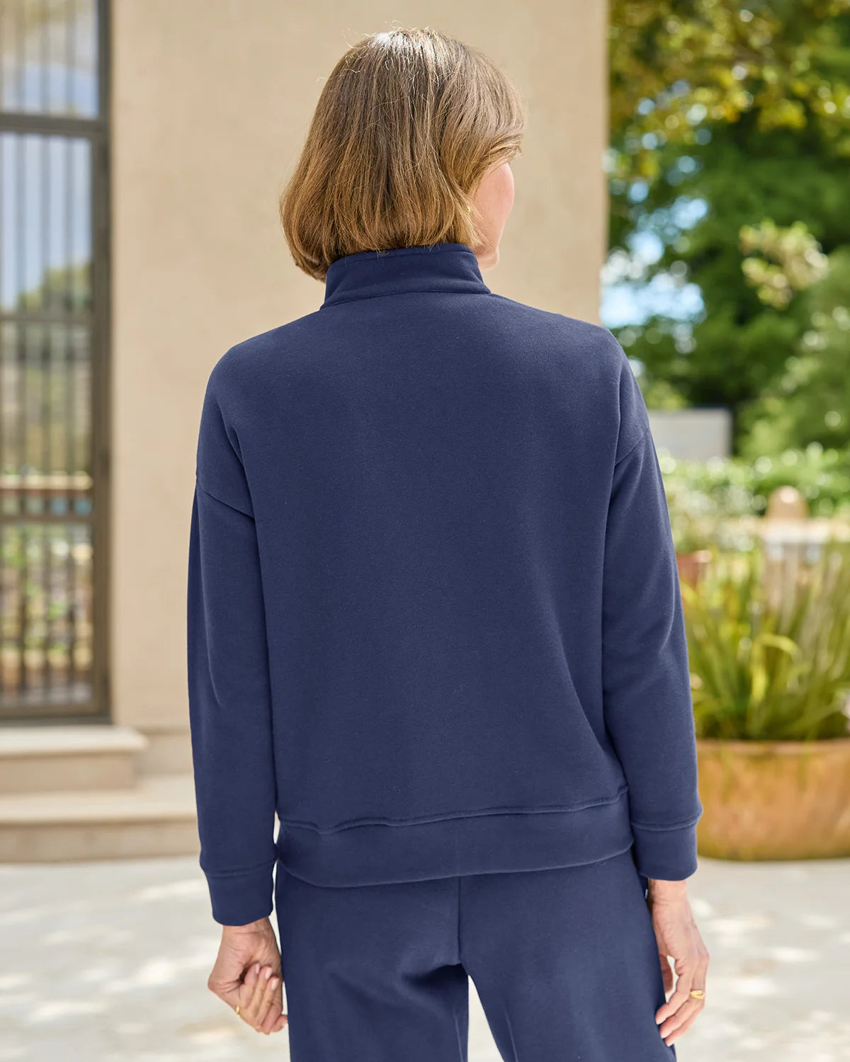 Taylor Cotton Mix Leisure Cardigan - Navy-Tactilefable
