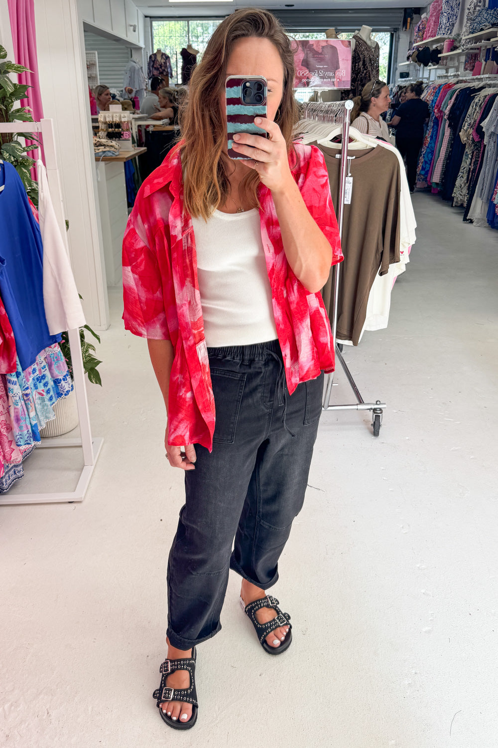 Tulum Escape Shirt - Red Crush Tie Dye-Tactilefable