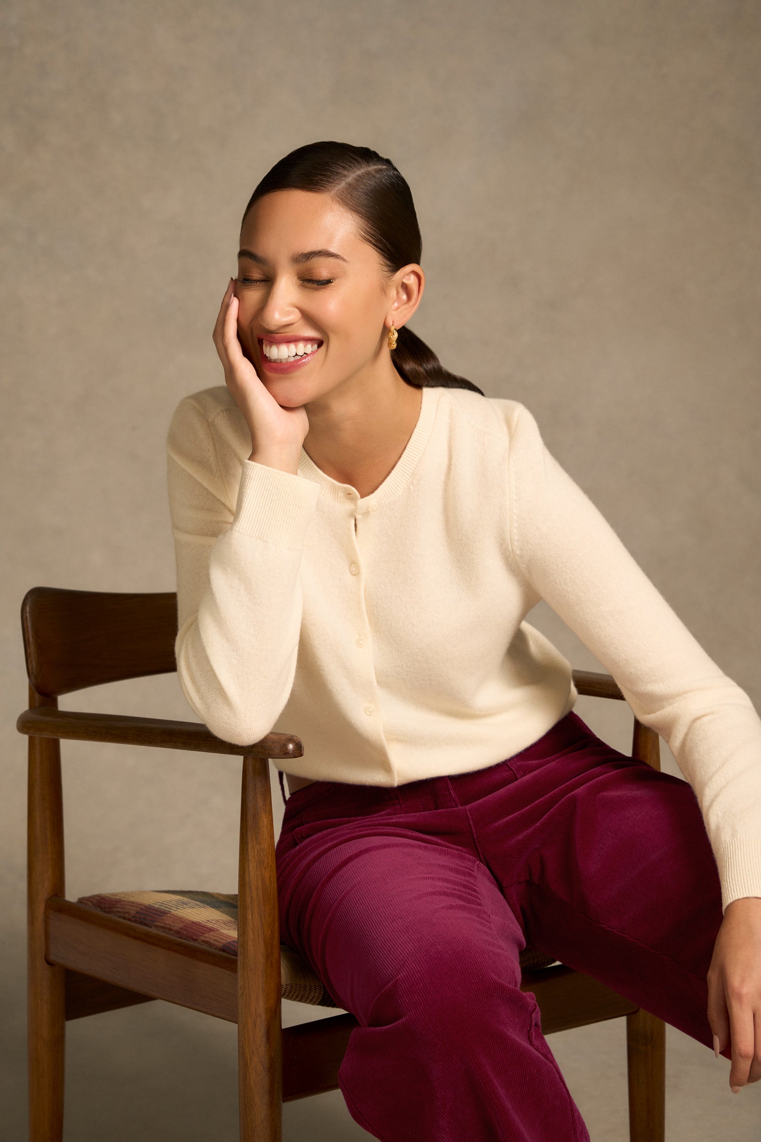 Classic Cardigan - Cream-Tactilefable