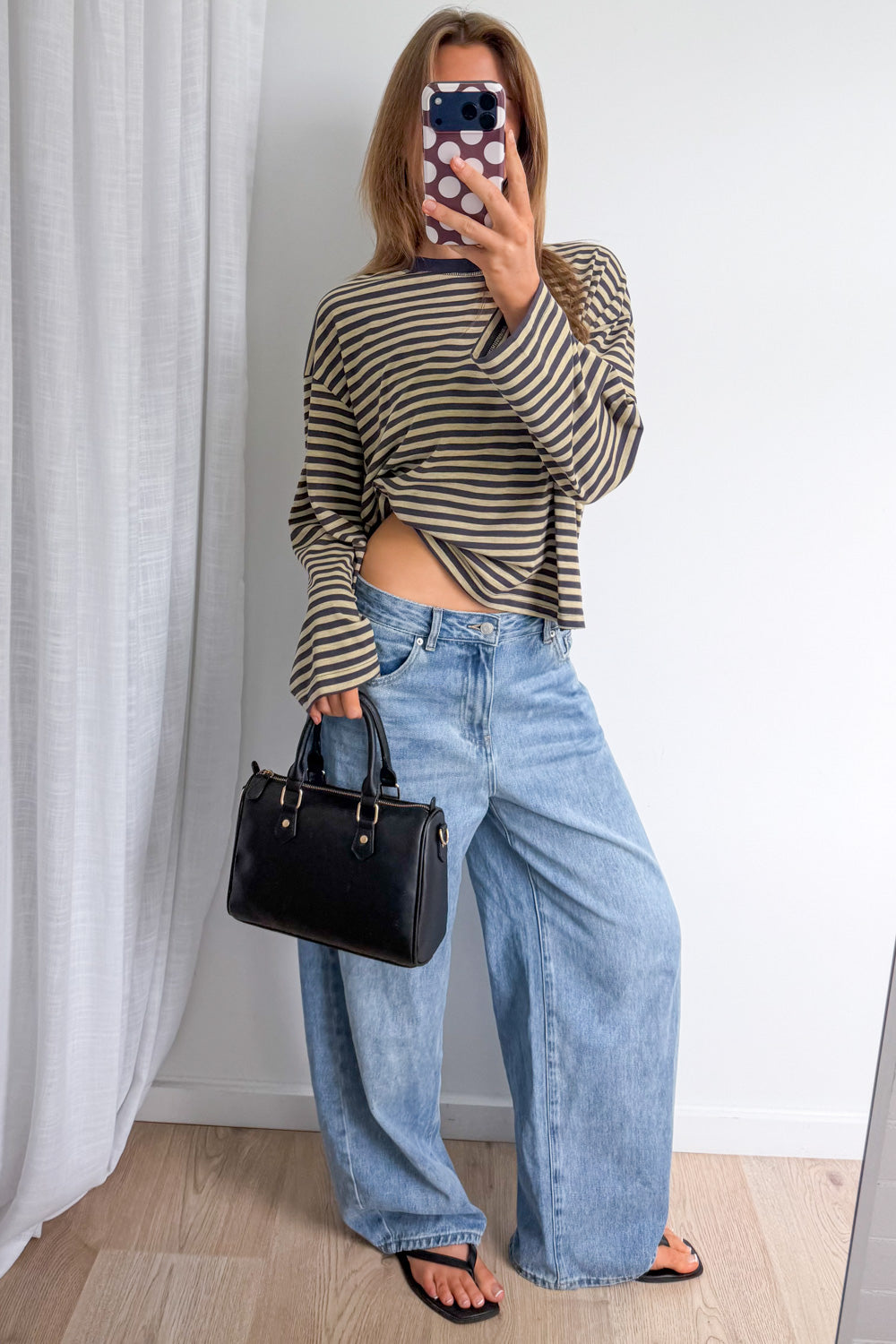 Long Sleeve Tee - Washed Yellow Stripe