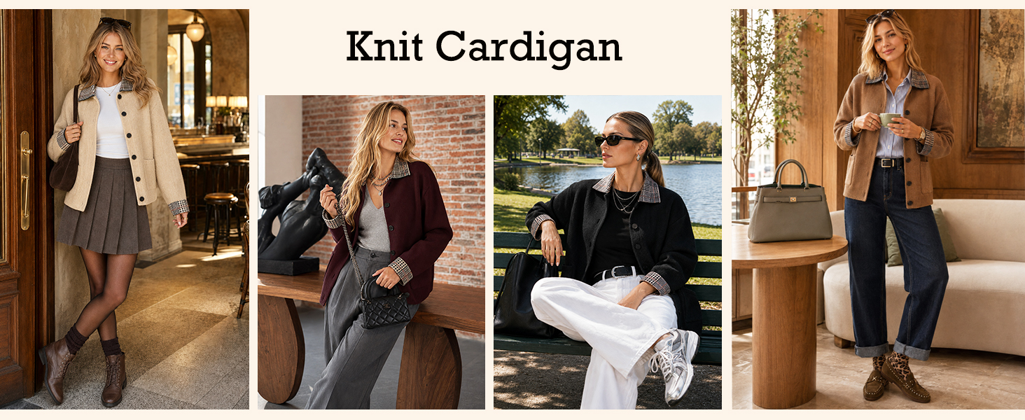 CiCiBird Womens Fall Button Down Knit Cardigan Jacket