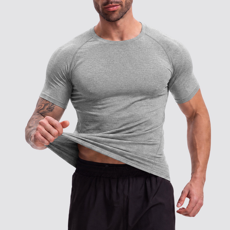 3-Pack of Crew Neck Quick-Drying T-Shirts (Black + White + Gray)-Tactilefable