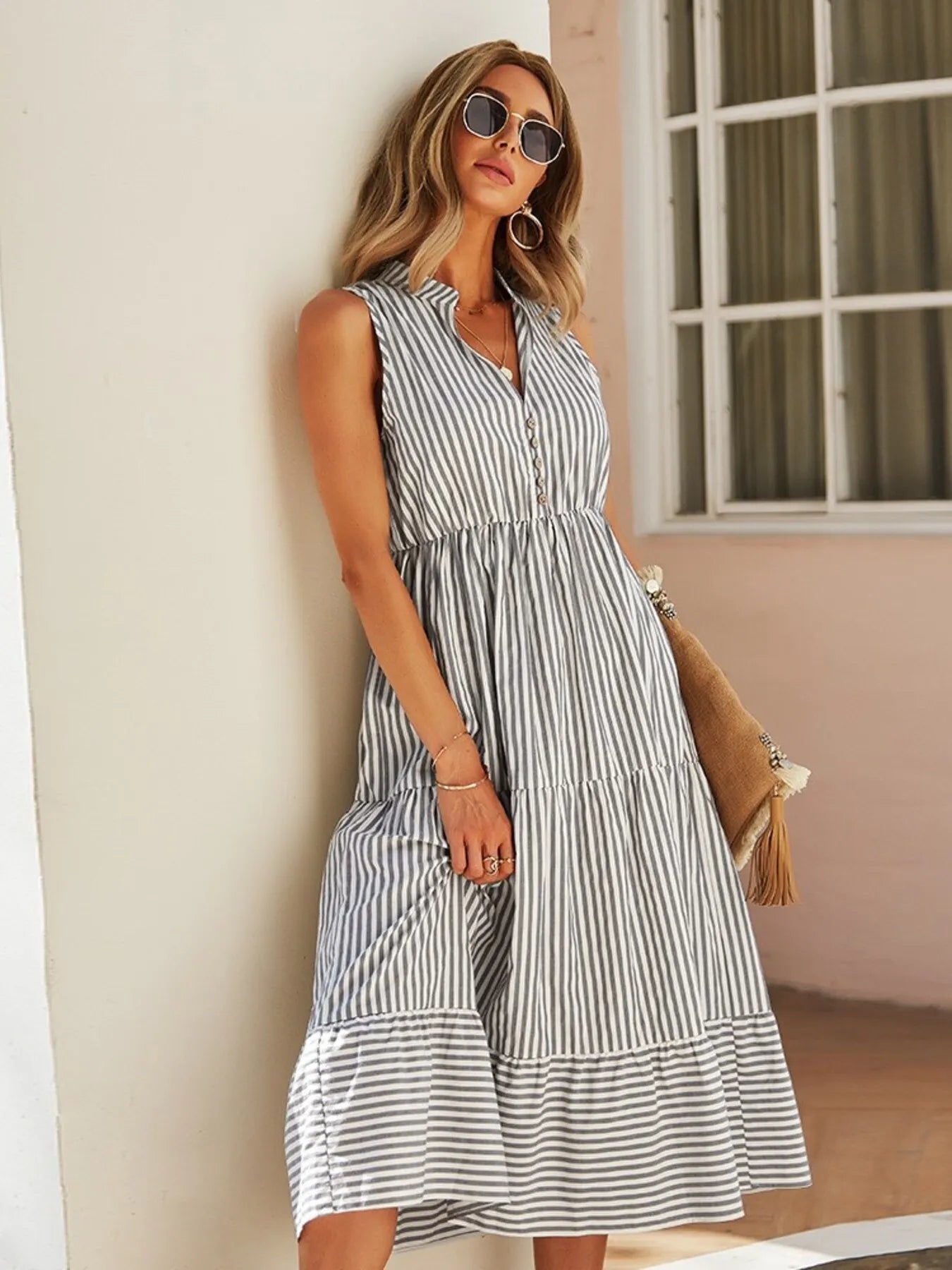 Bridgehampton Bound Striped Midi Dress | 4 Colors-Tactilefable