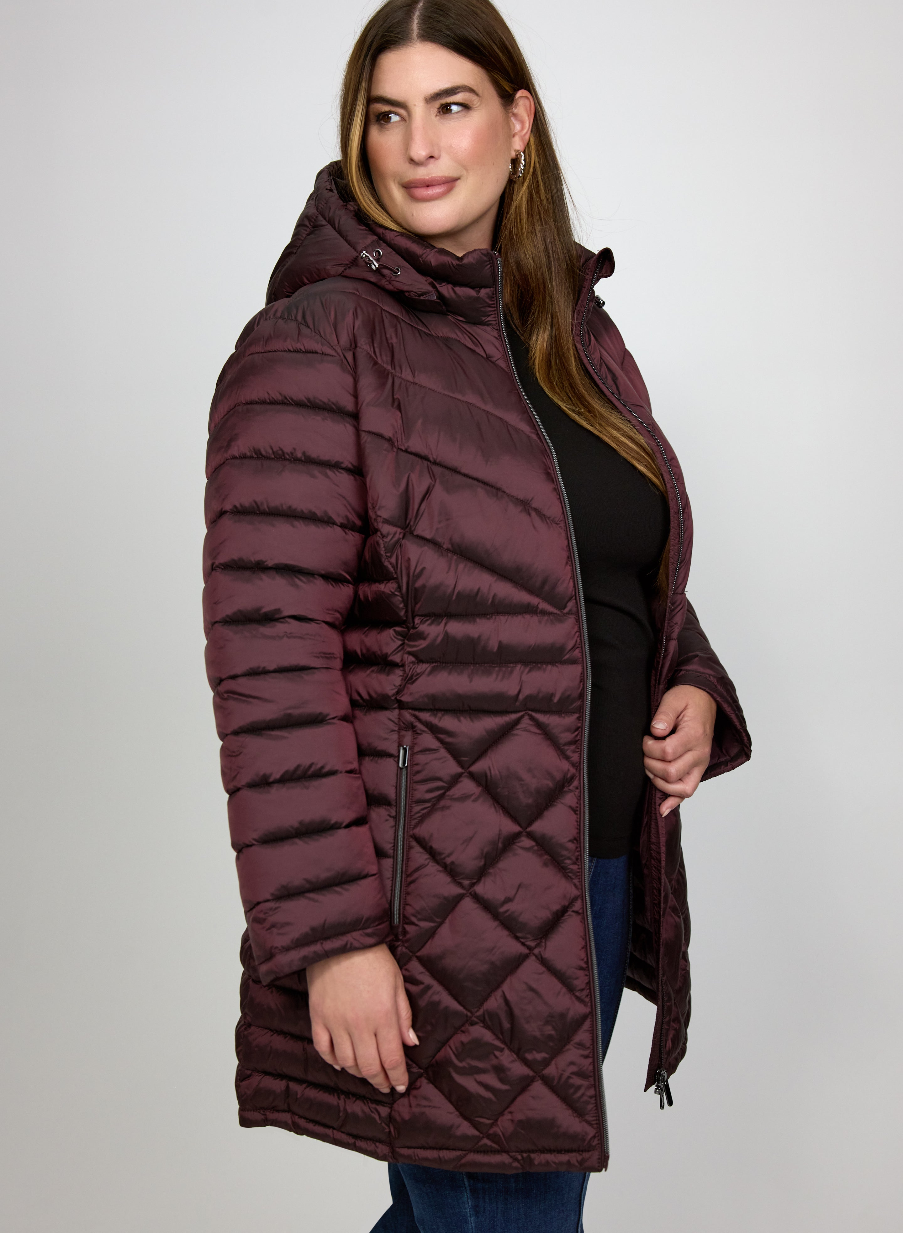 Quilted Hood Coat-Tactilefable