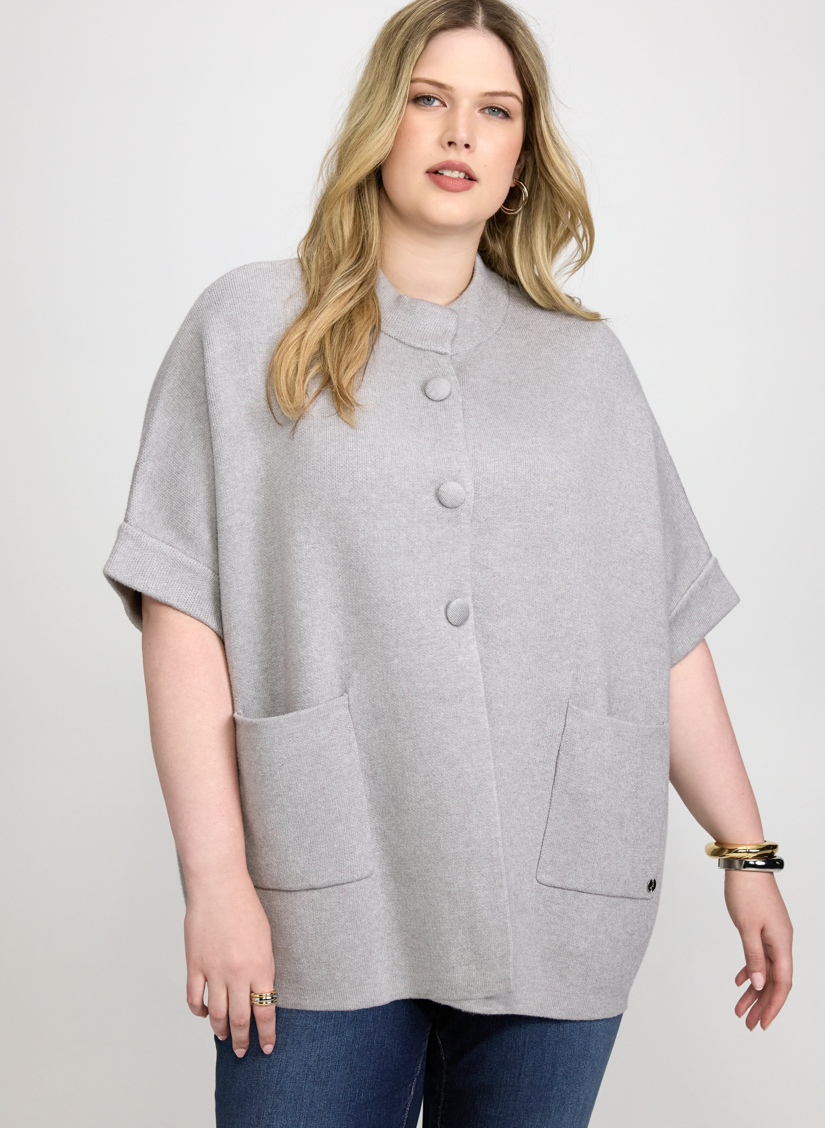 Joseph Ribkoff - Short Sleeve Button Cardigan-Tactilefable