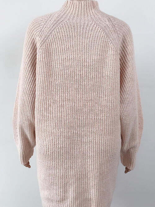 Maria Mock Neck Dropped Shoulder Sweater Dress | 5 Colors-Tactilefable