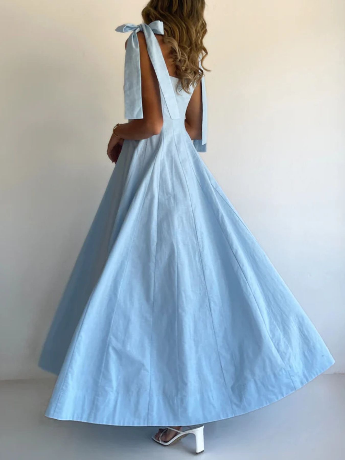 Pastel Promenade Tie-Shoulder Maxi Dress | 3 Colors-Tactilefable