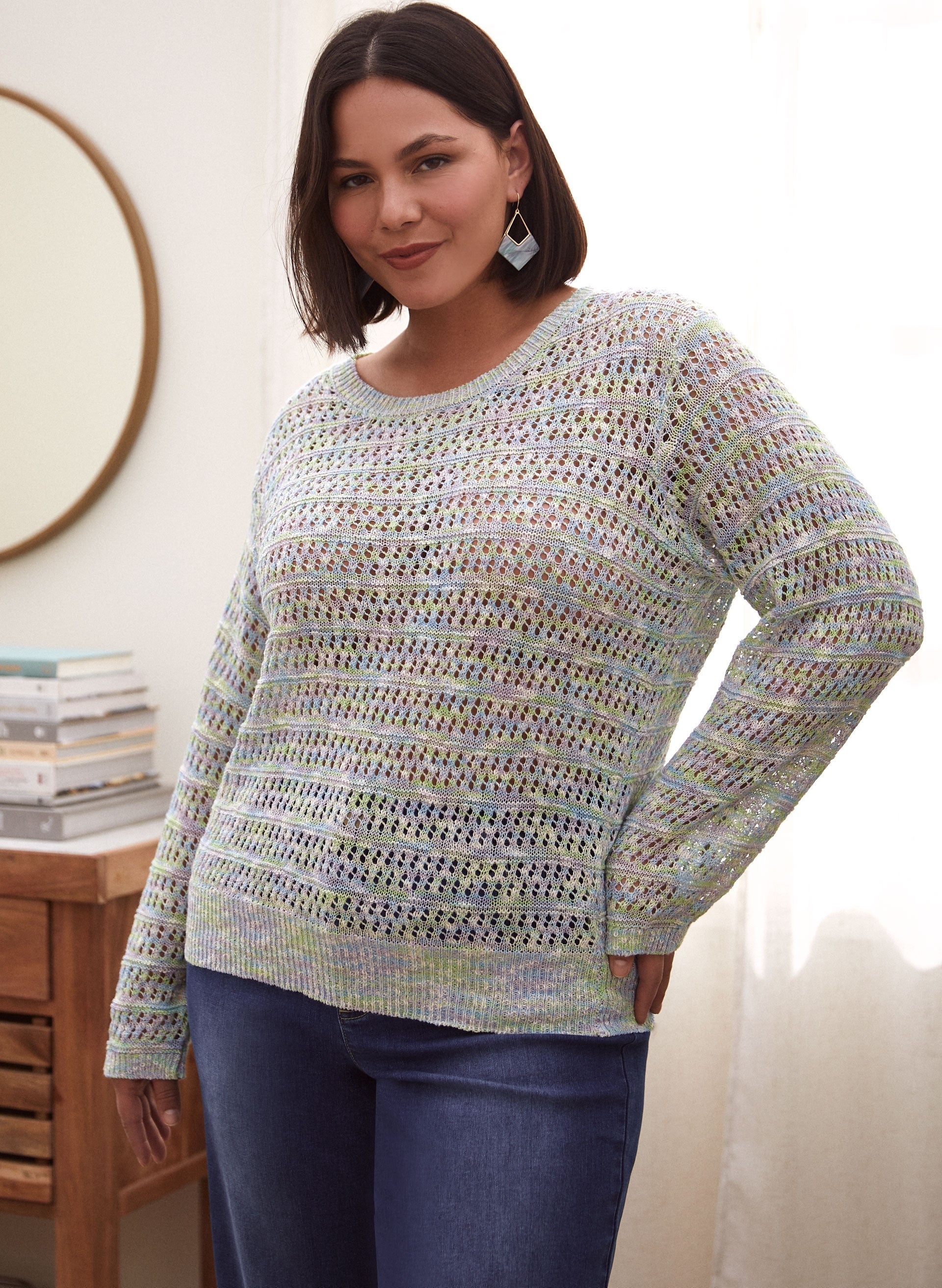 Dex - Long Sleeve Crochet Sweater-Tactilefable