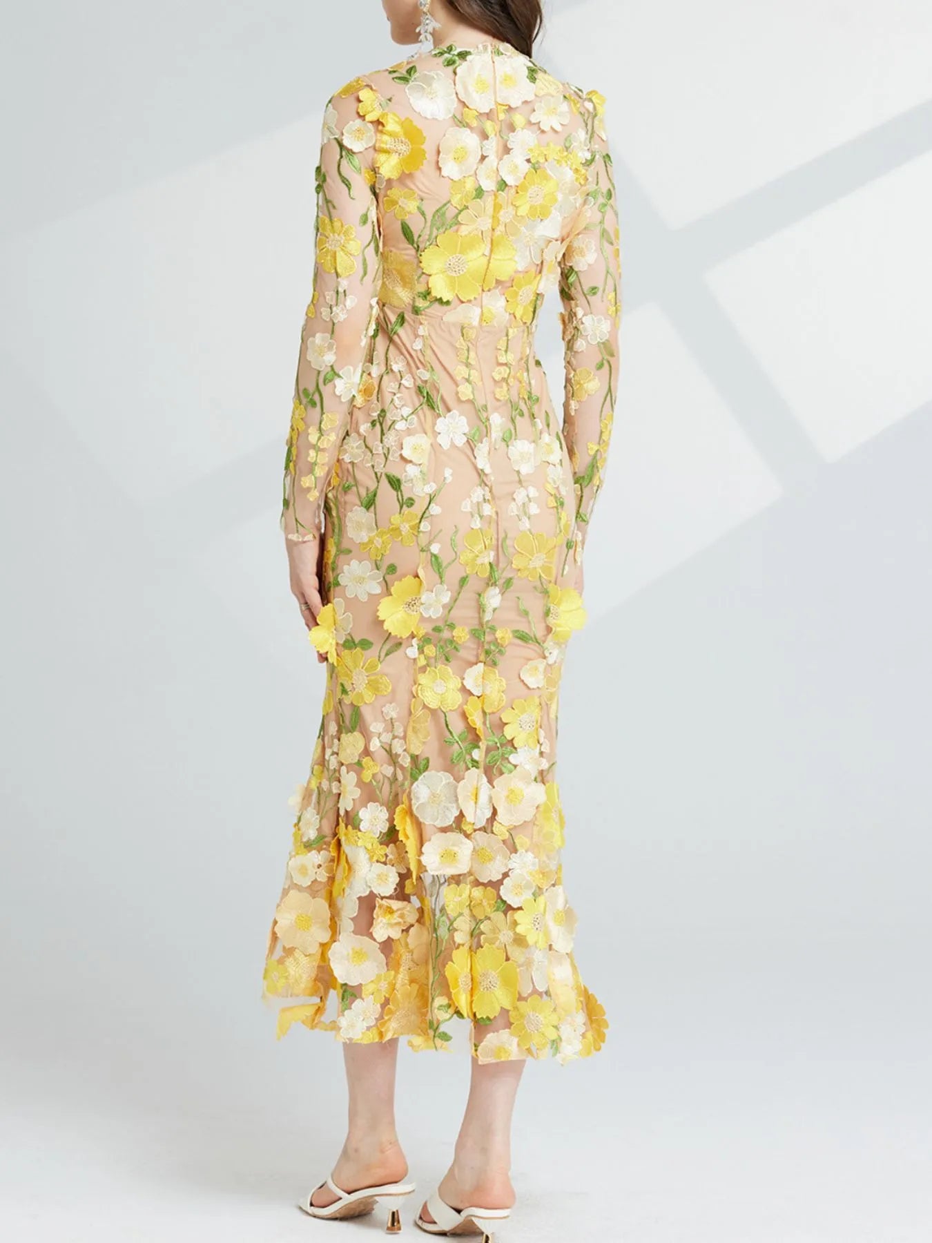 Enchanted Wildflower Mesh Maxi Dress | 4 Colors-Tactilefable