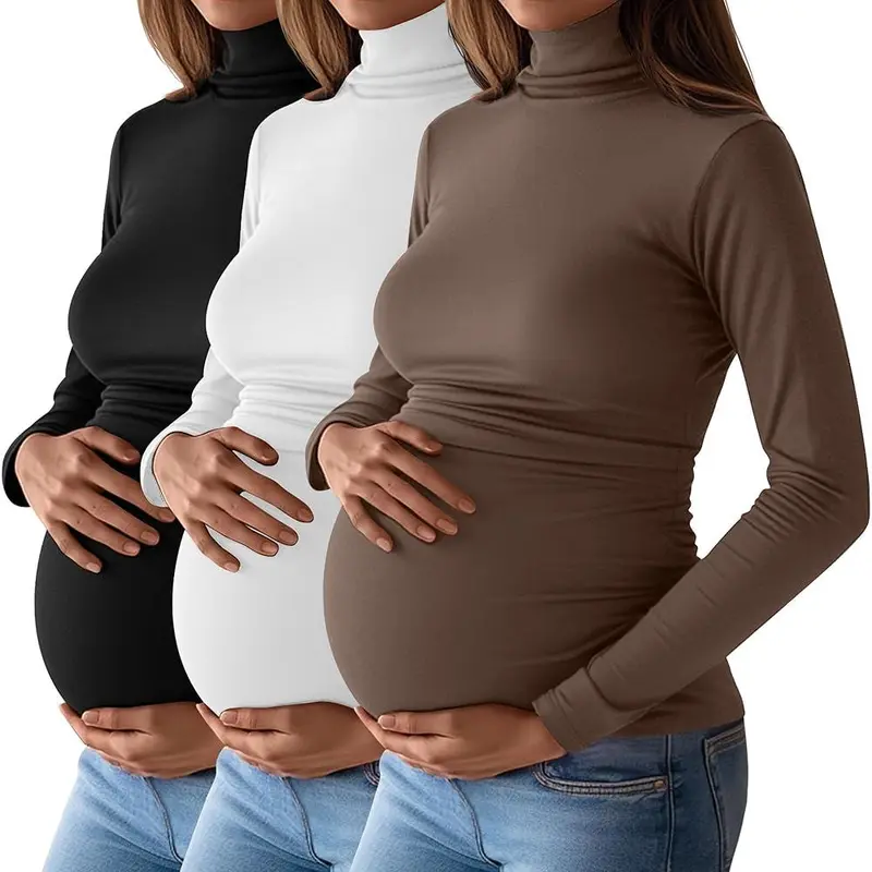 【US Shipping】Women's Comfy 3-Piece Stretchy Modal Plain High Neck Set - Slim-Fitting Turtleneck/Mock Neck Long Sleeve, Solid Winter Thermal, Fall 2025 Casual Tops, Lightweight Underwear 【US Shipping】Women's Comfy 3-Piece Stretchy Modal Plain High Neck Set - Slim-Fitting Turtleneck/Mock Neck Long Sleeve, Solid Winter Thermal, Fall 2025 Casual Tops, Lightweight Underwear