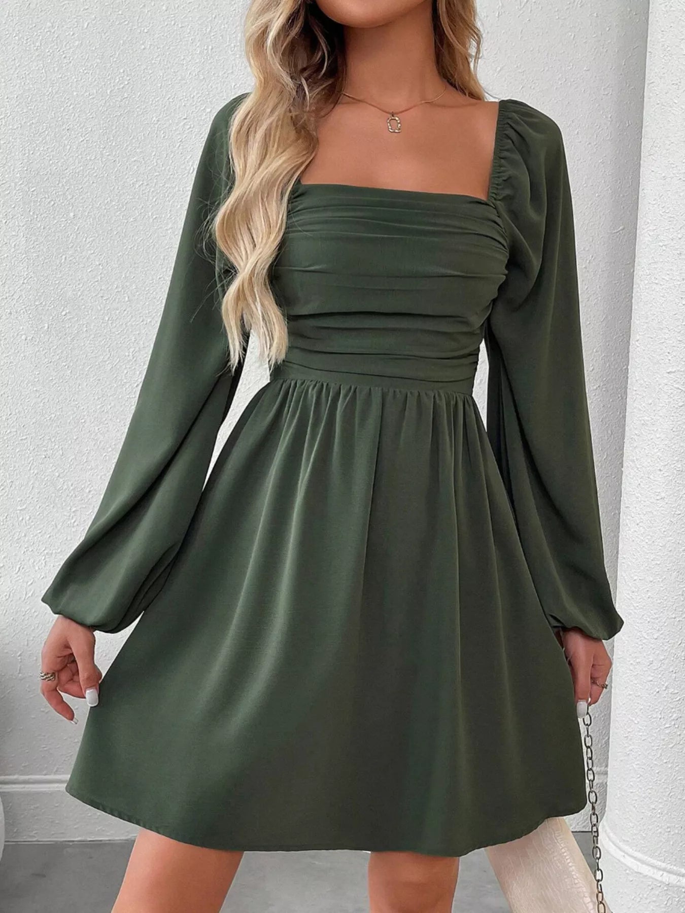 Daisy Rue Ruched Babydoll Mini Dress | 8 Colors | Poundton-Tactilefable