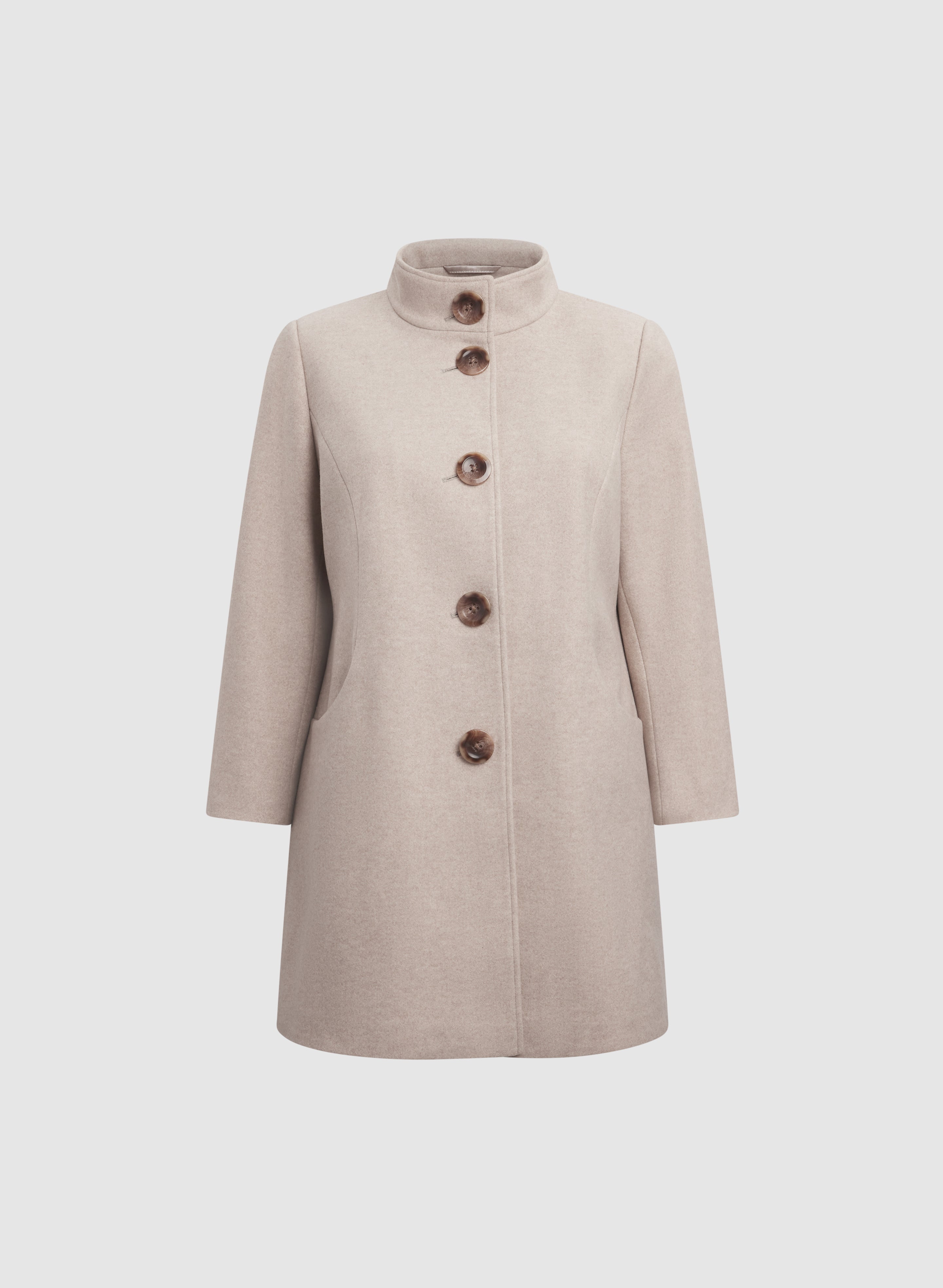 Stretch Wool-Blend Coat-Tactilefable