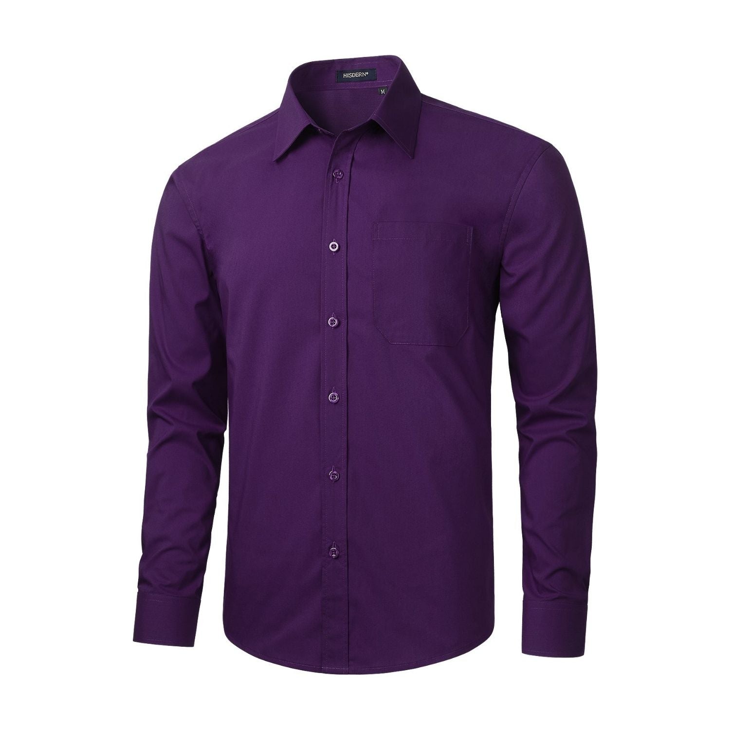  Purple Stretch Dress Shirt Comfortable Corporate Style-Tactilefable
