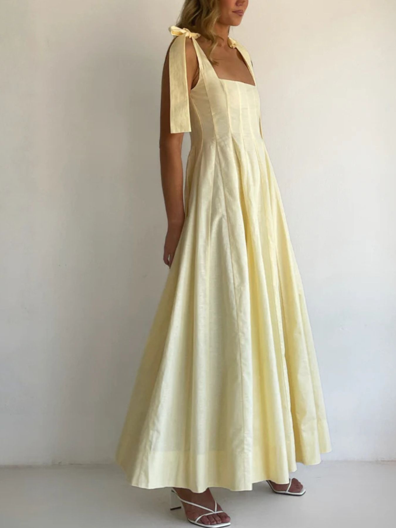 Pastel Promenade Tie-Shoulder Maxi Dress | 3 Colors-Tactilefable