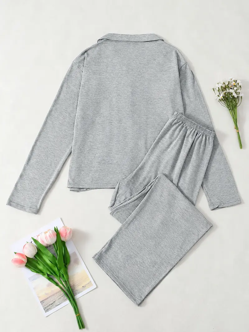 Women's Casual Fall Winter Pajama Set in Skin-Friendly Fabric