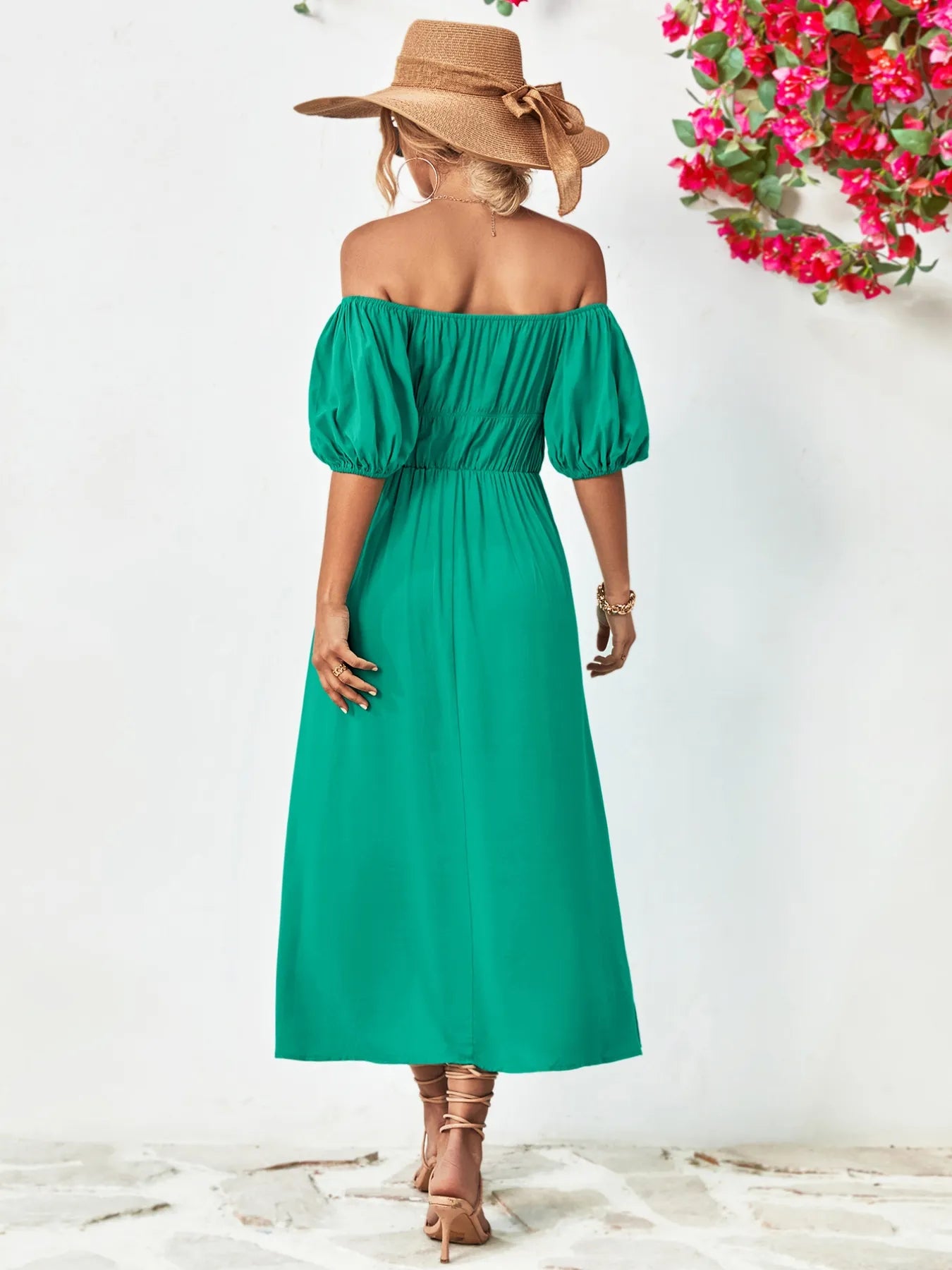 Boho Chic Puff Sleeve Maxi Dress | 3 Colors-Tactilefable