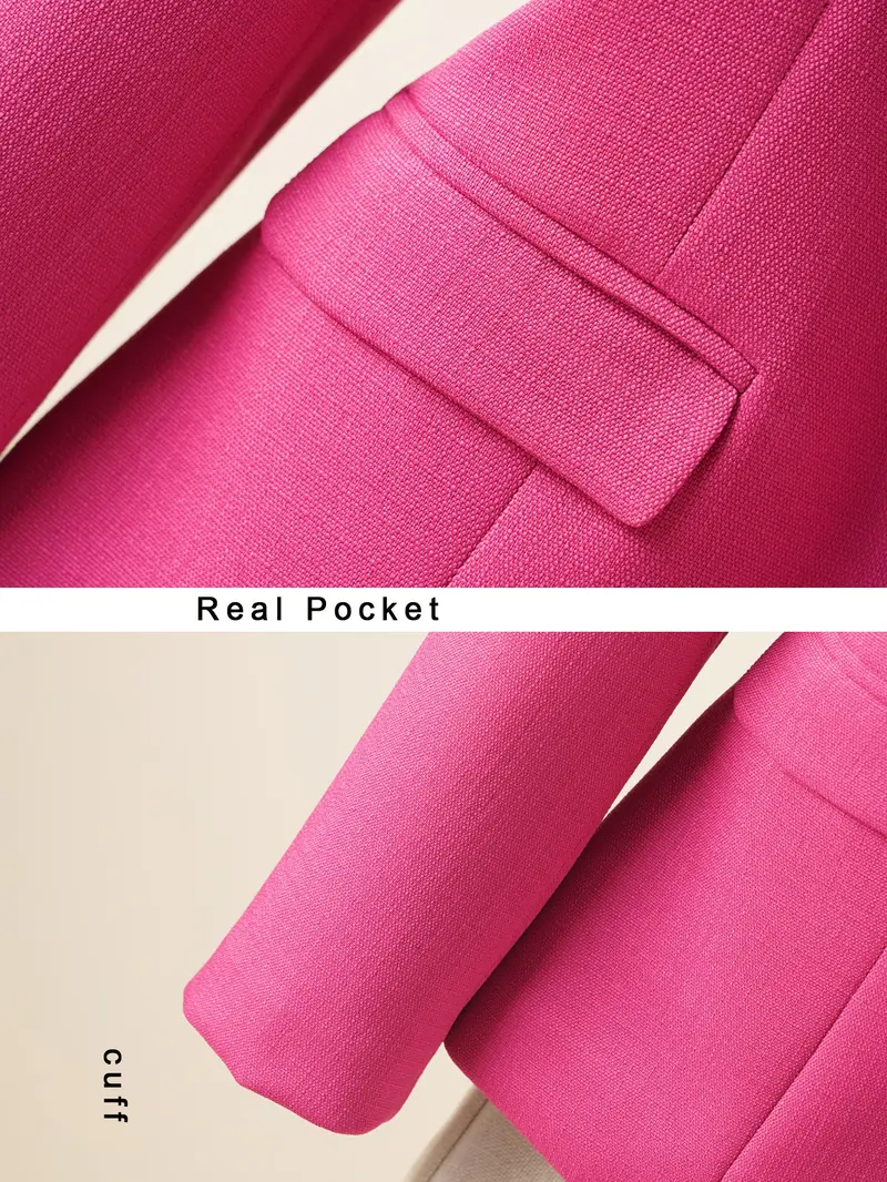 Women's Fashion Collared Blazer Jacket Long Sleeve Fitted, Professional Office Wear, Business Work Clothes, Business Formal Wear, Formal Business Attire, Stylish Ladies Suit Coat, Elegant Workwear Outerwear for Women