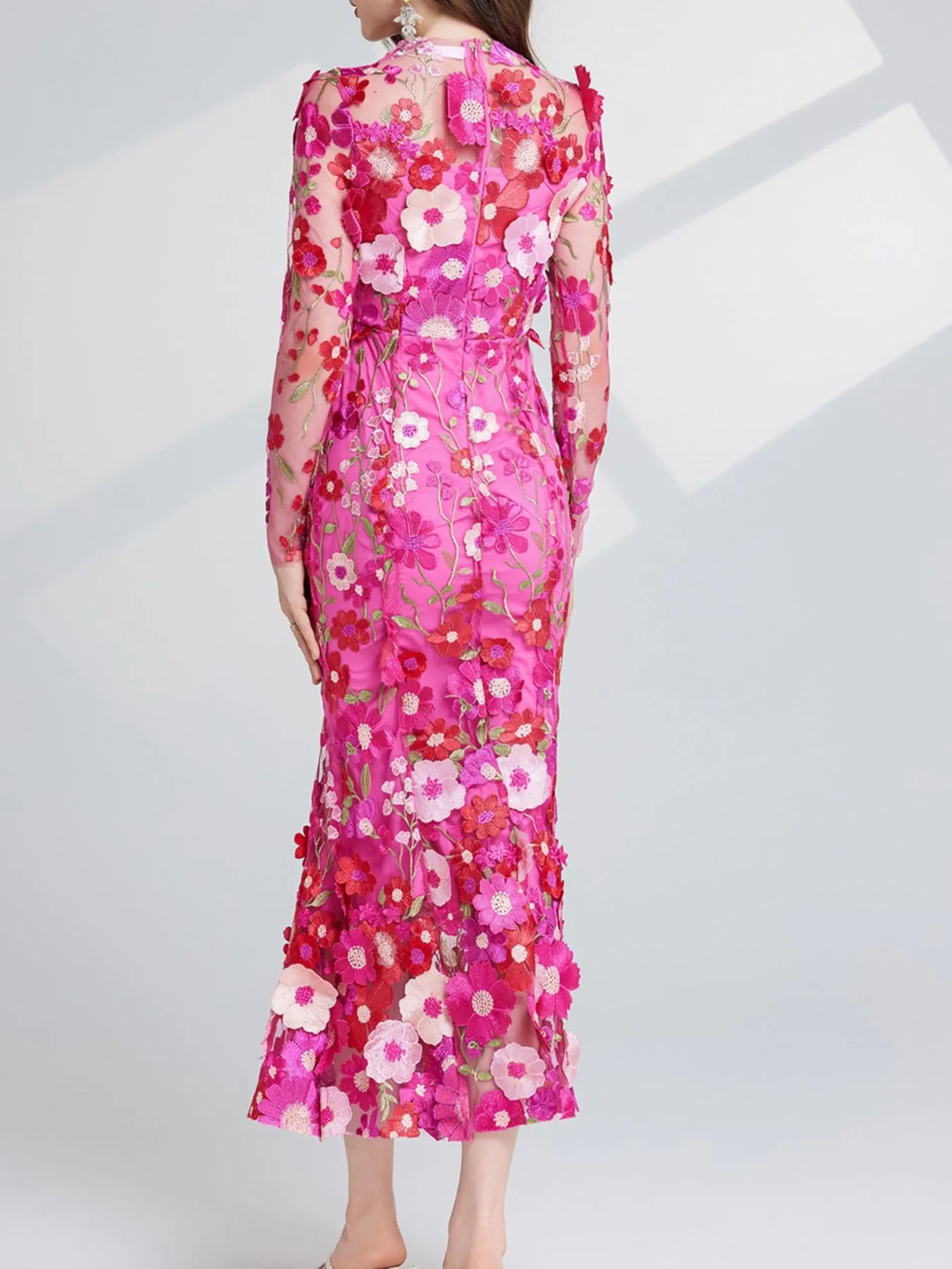 Enchanted Wildflower Mesh Maxi Dress | 4 Colors-Tactilefable