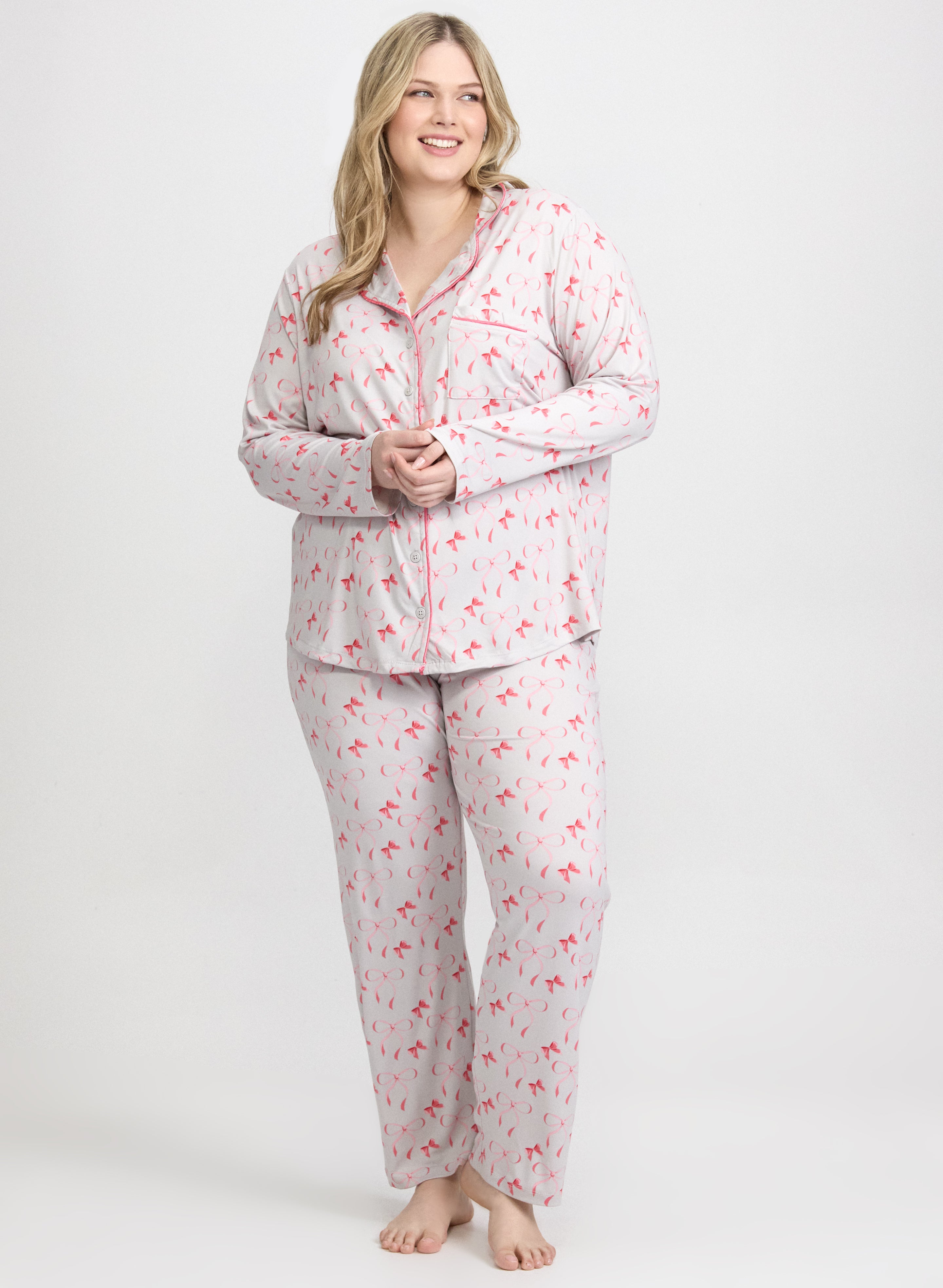 Bow Print Pyjama Set-Tactilefable