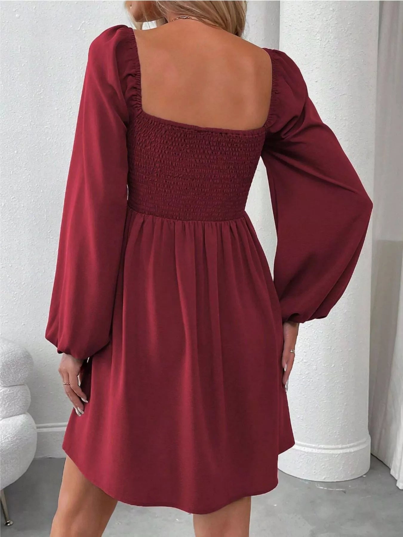 Daisy Rue Ruched Babydoll Mini Dress | 8 Colors | Poundton-Tactilefable