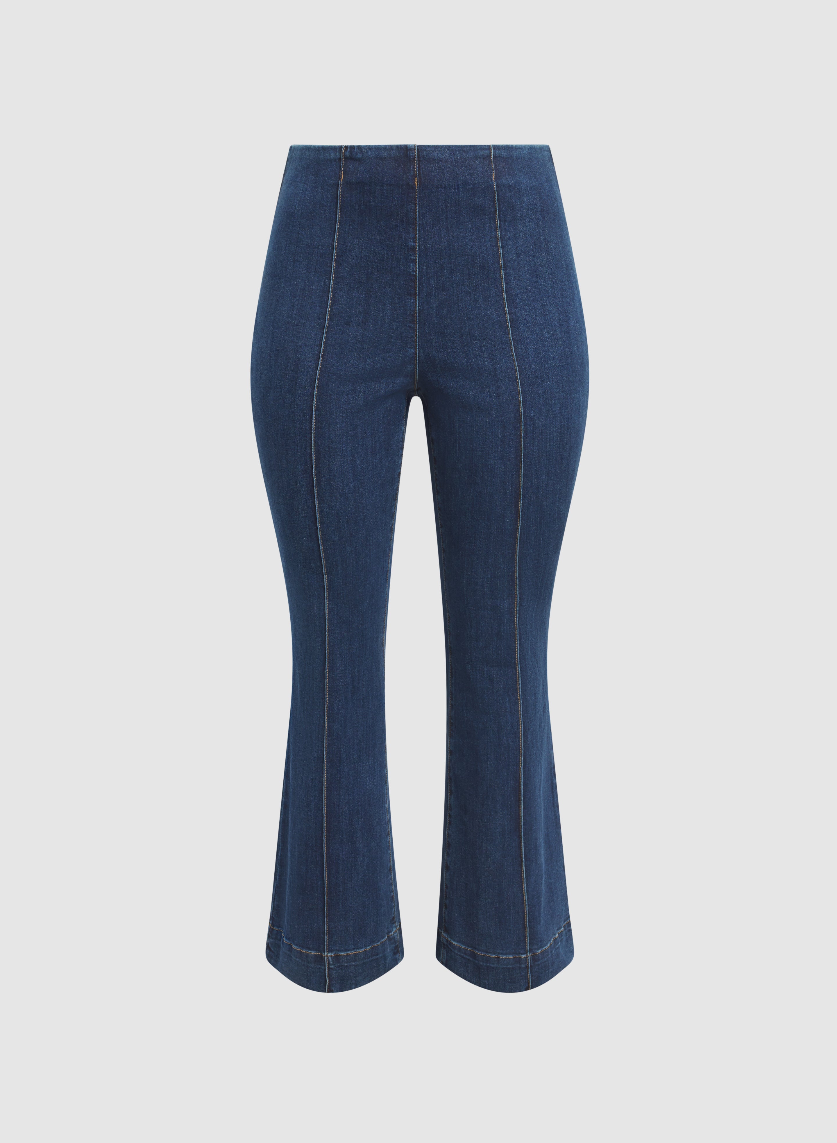 Pull-On Flare Jeans-Tactilefable