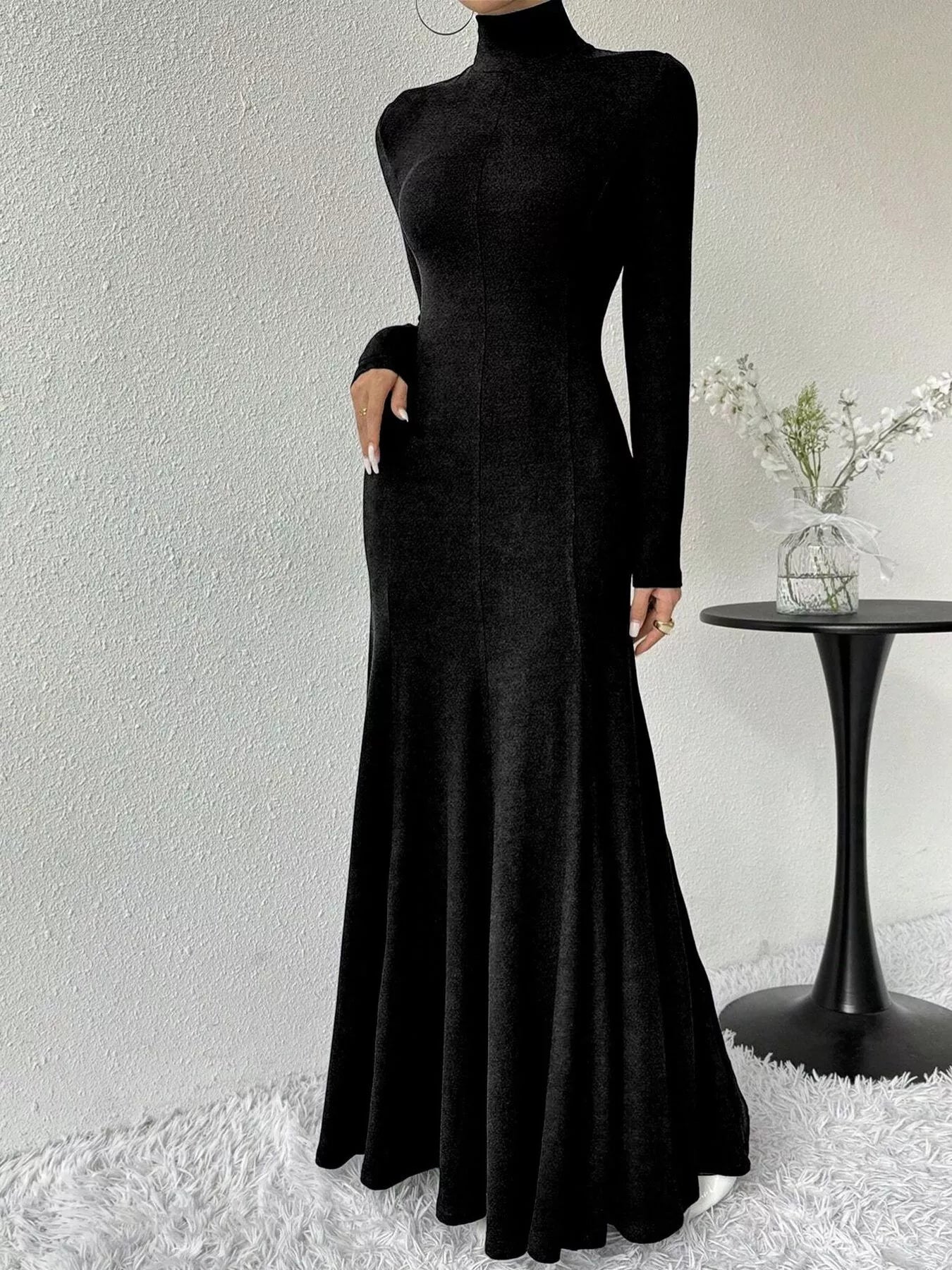 The Morticia Velvet Mermaid Gown | 5 Colors | Poundton-Tactilefable