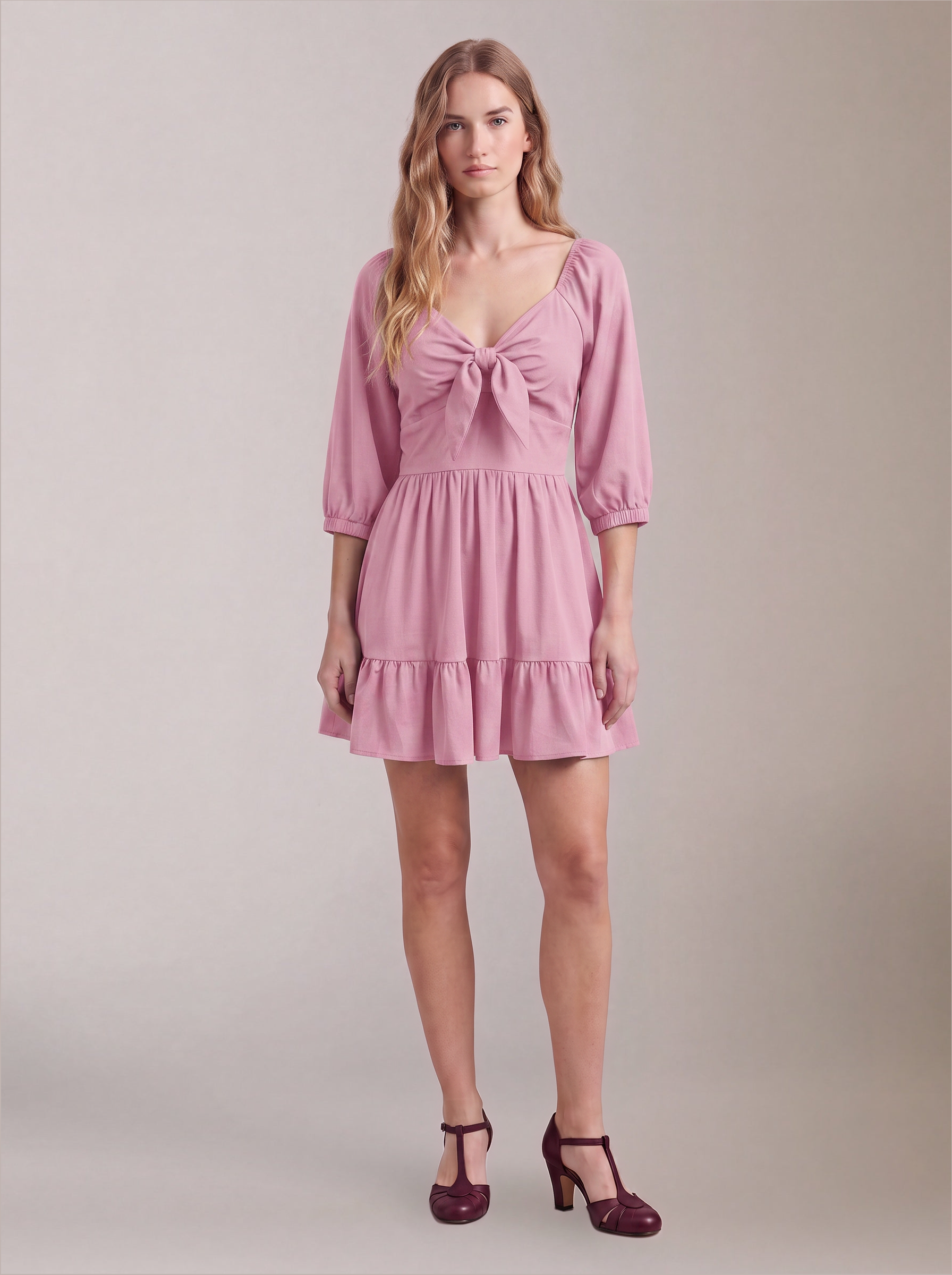 Molly Mini Dress in Pinup Girl Pink-Tactilefable
