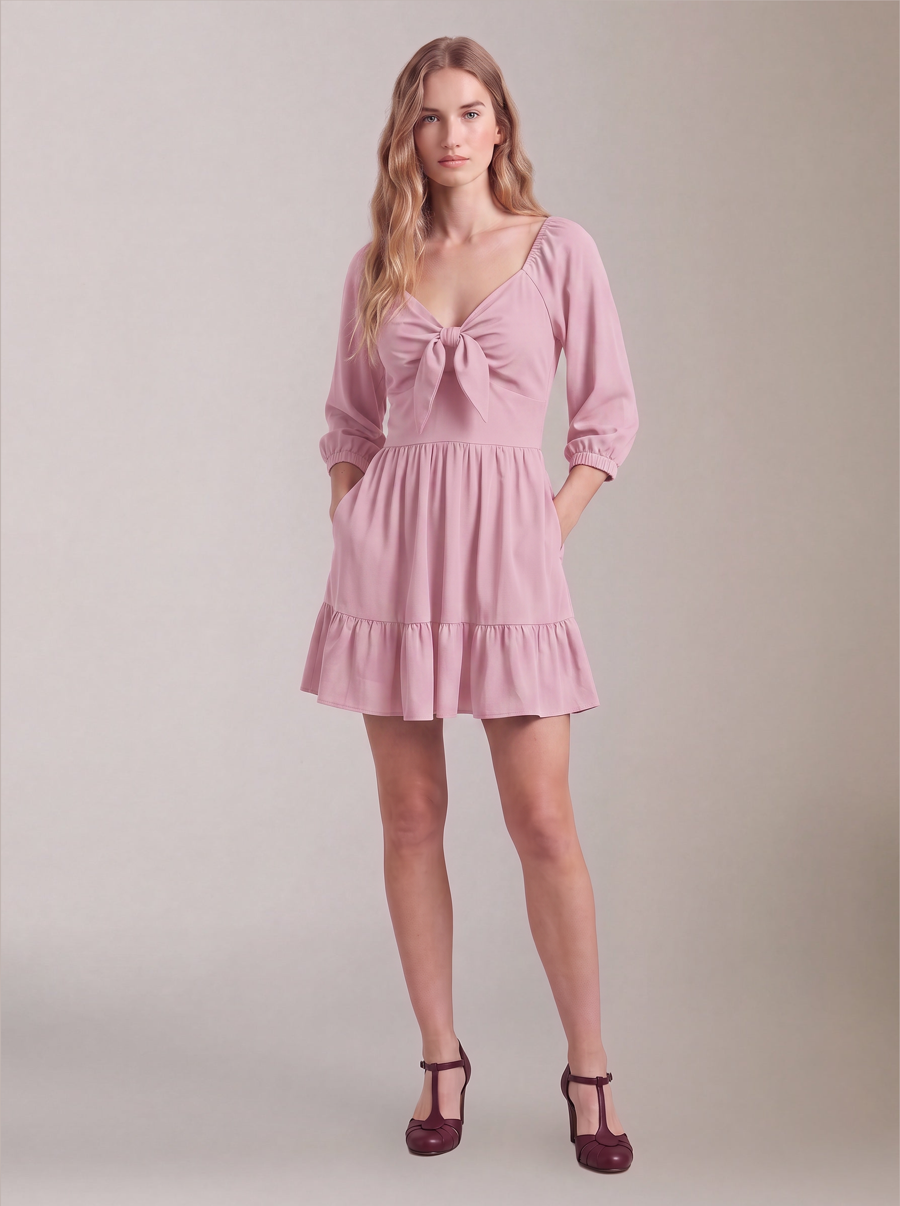 Molly Mini Dress in Pinup Girl Pink-Tactilefable
