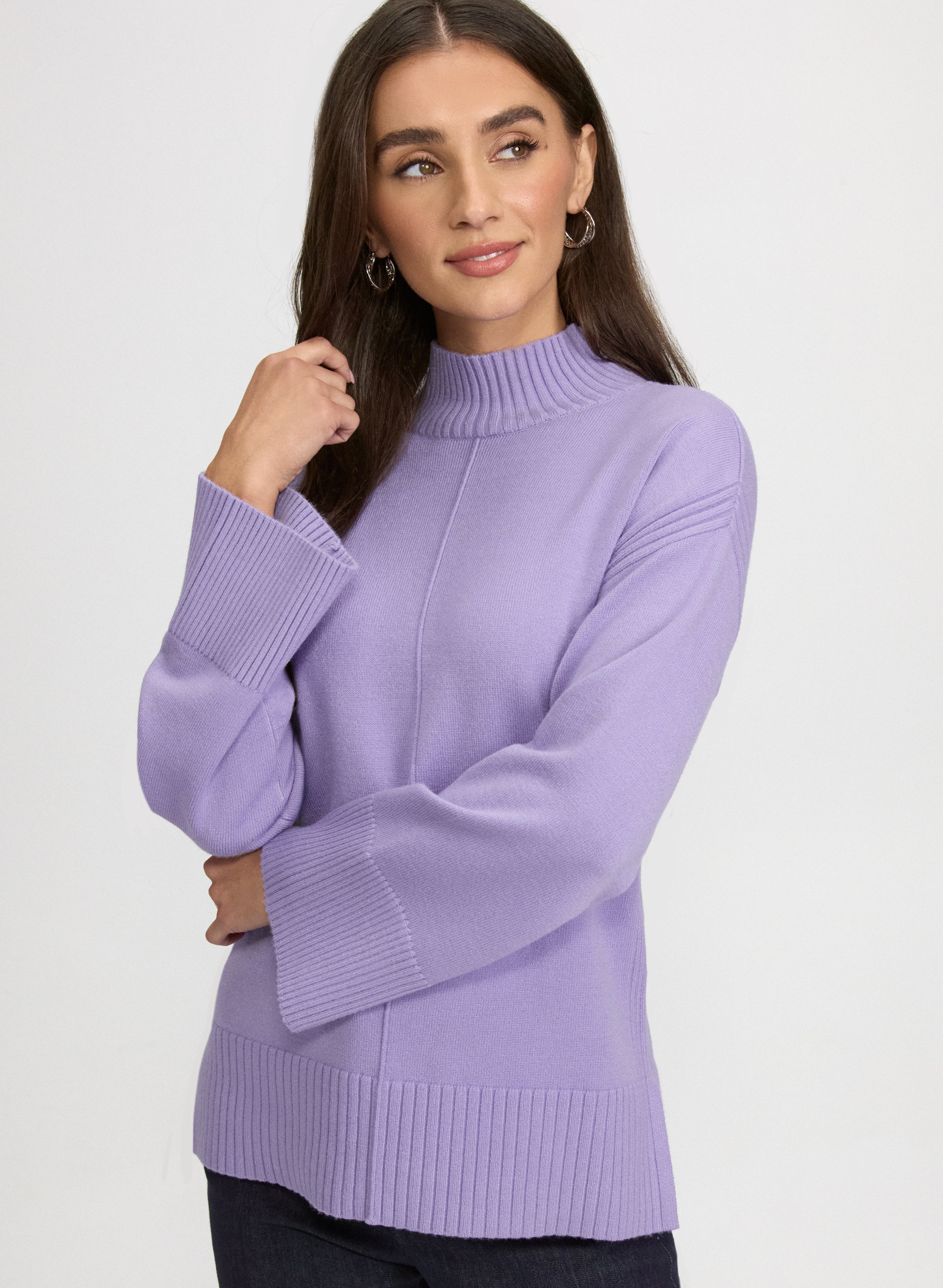 Mock Neck Sweater-Tactilefable