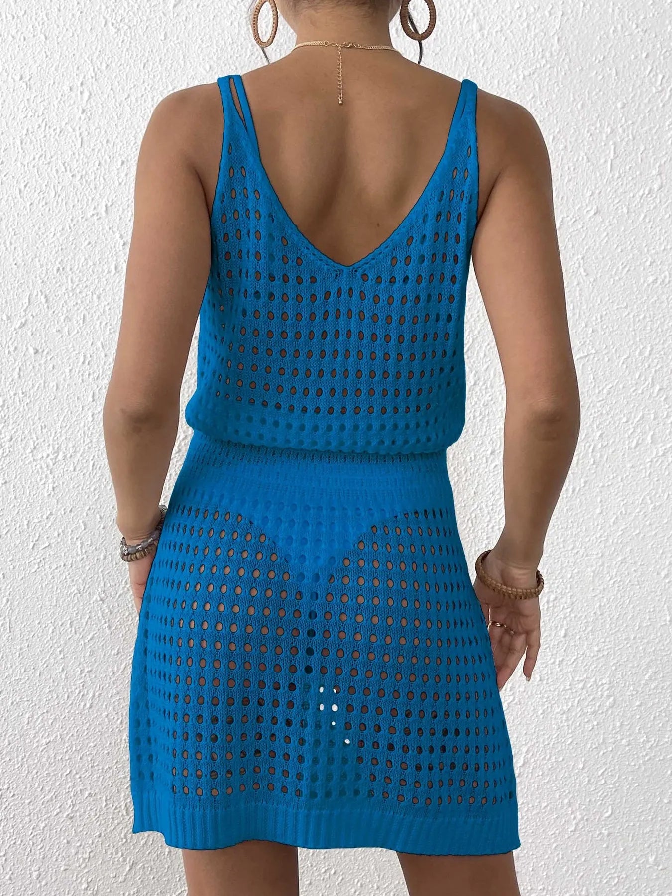 Seaside Crochet Cover-Up Mini Dress | 7 Colors-Tactilefable