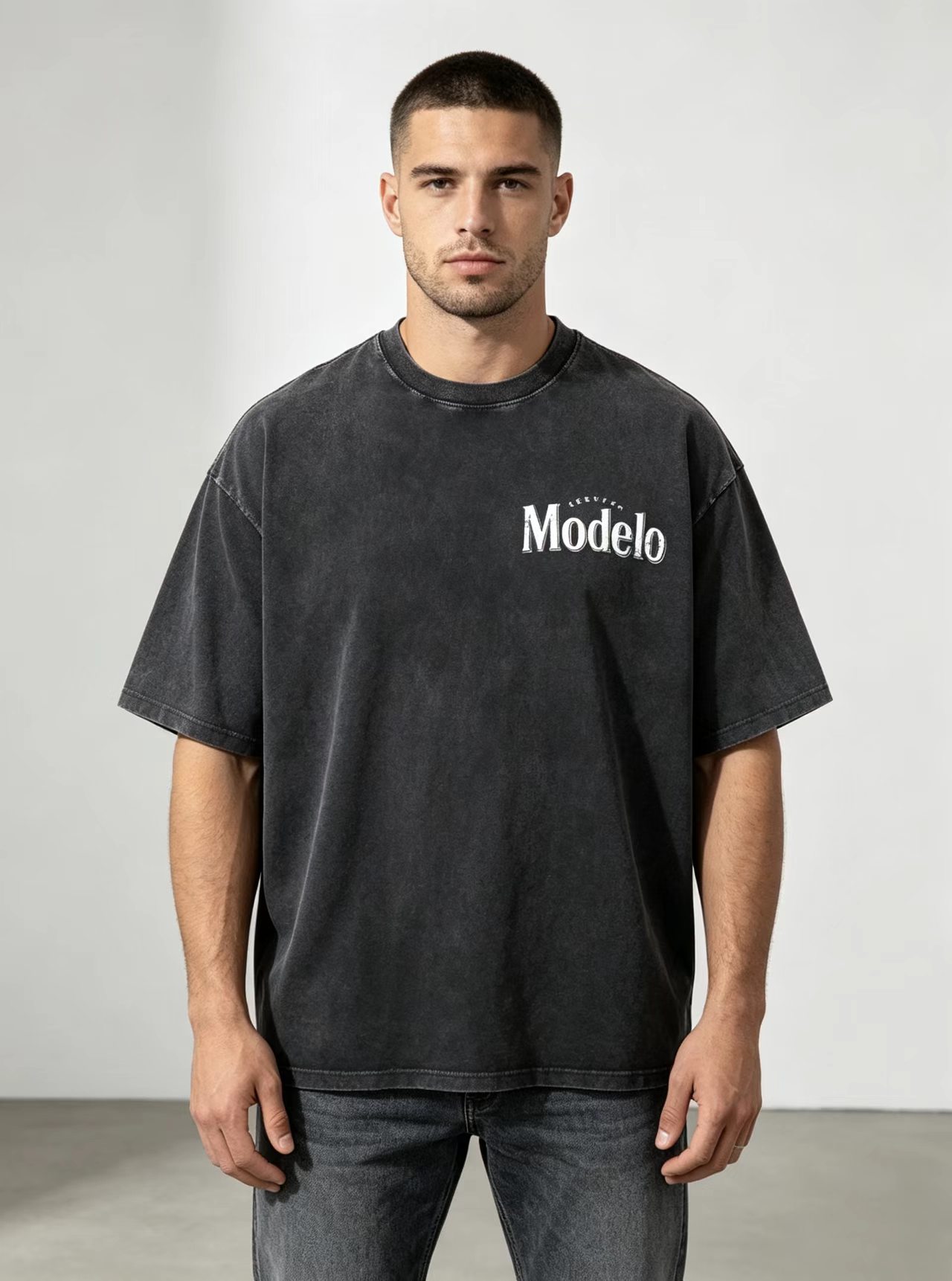 Men's Heavyweight Vintage Washed Oversized Graphic Tee-Tactilefable