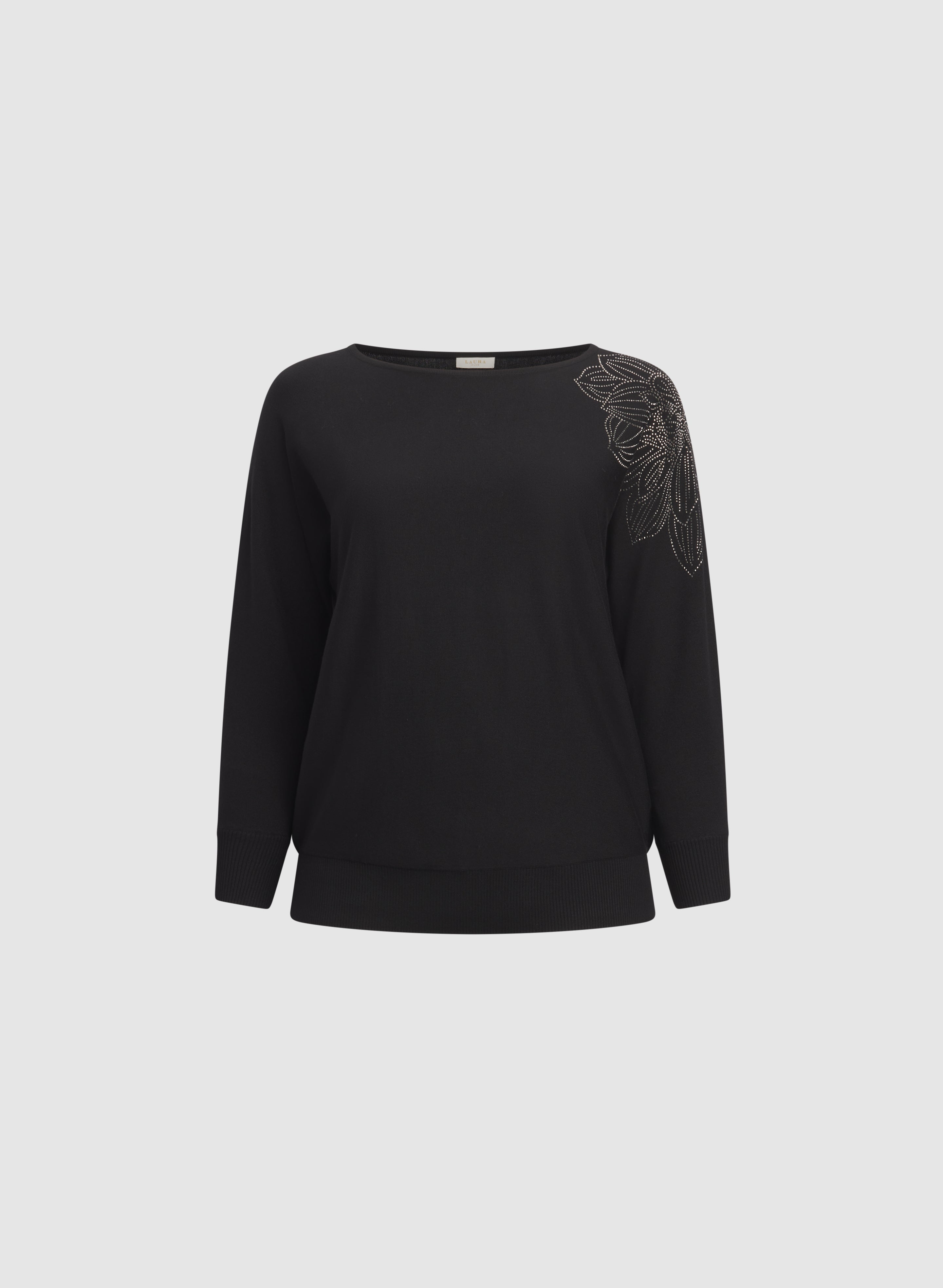 Floral Rhinestone Pullover-Tactilefable