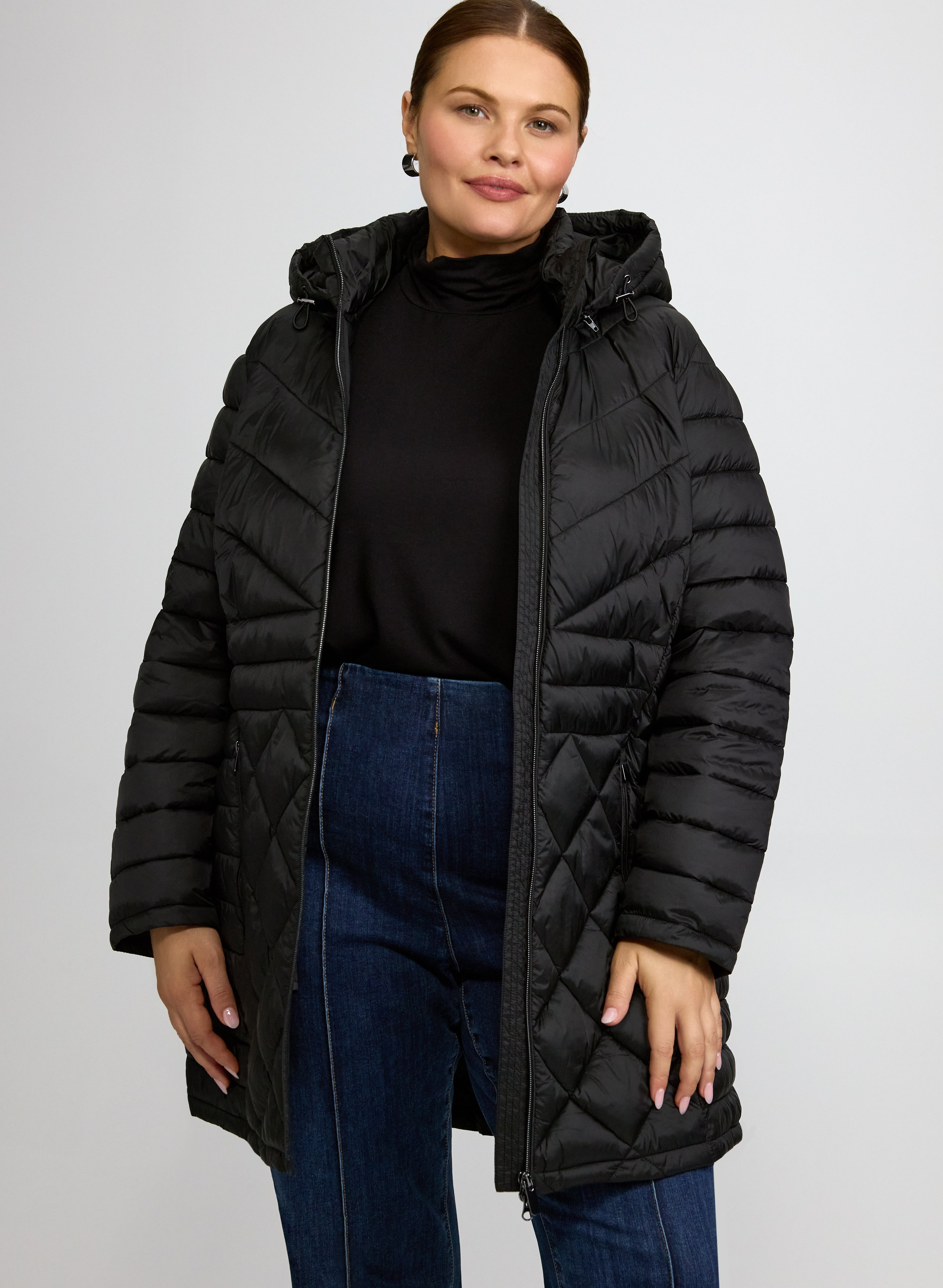 Quilted Hood Coat-Tactilefable