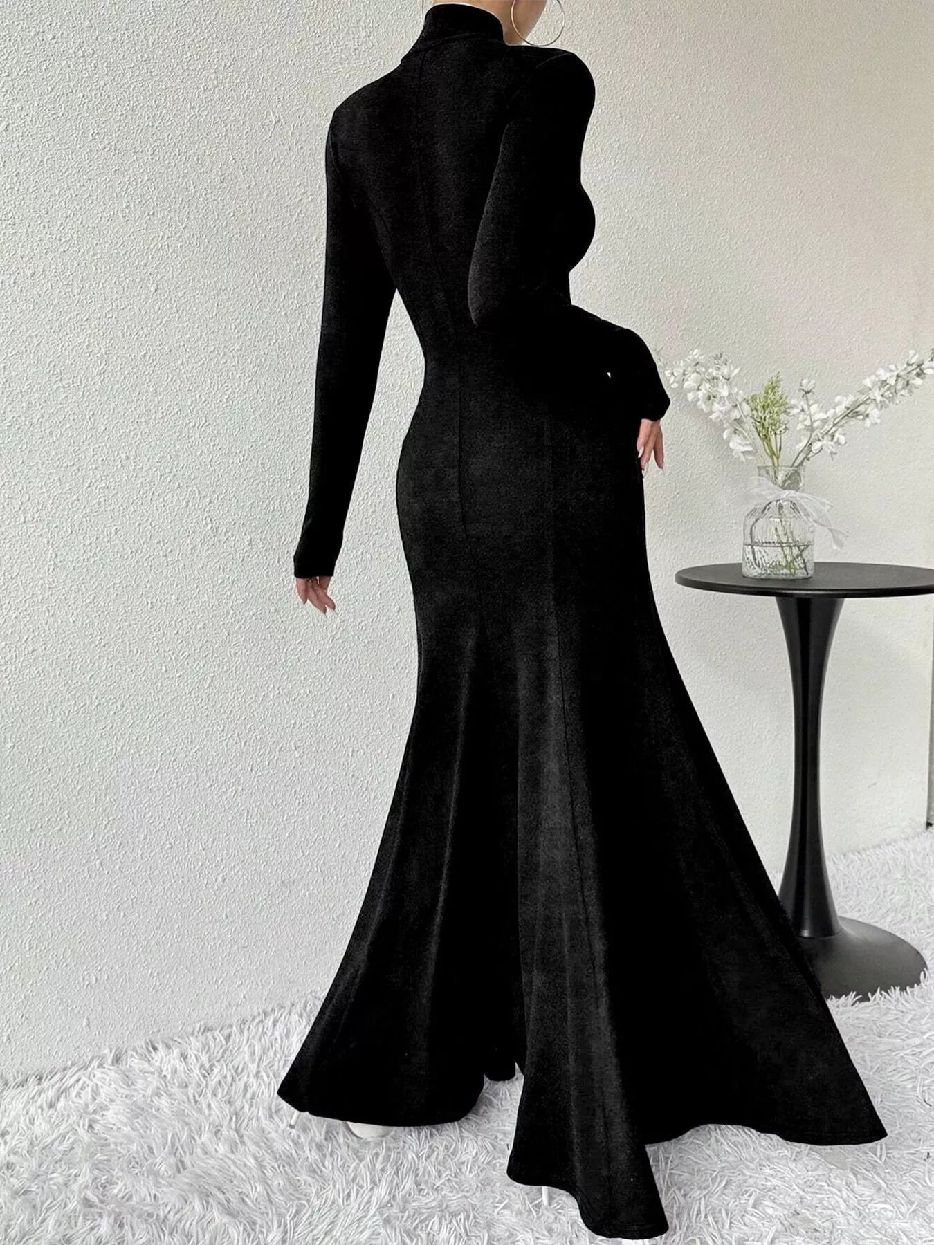 The Morticia Velvet Mermaid Gown | 5 Colors | Poundton-Tactilefable