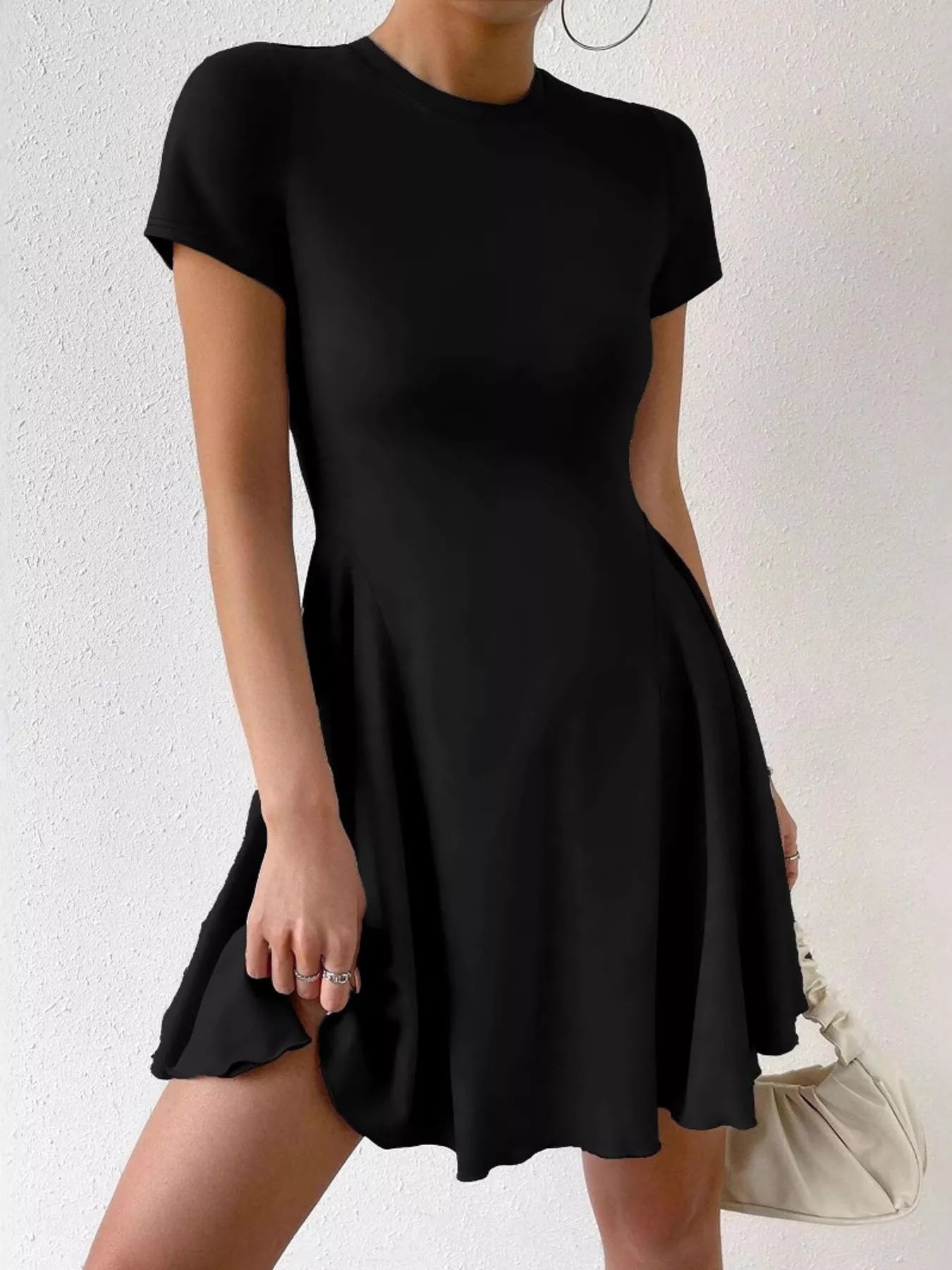 Midnight Riviera Cotton Swing Mini Dress | Glamour Grove-Tactilefable