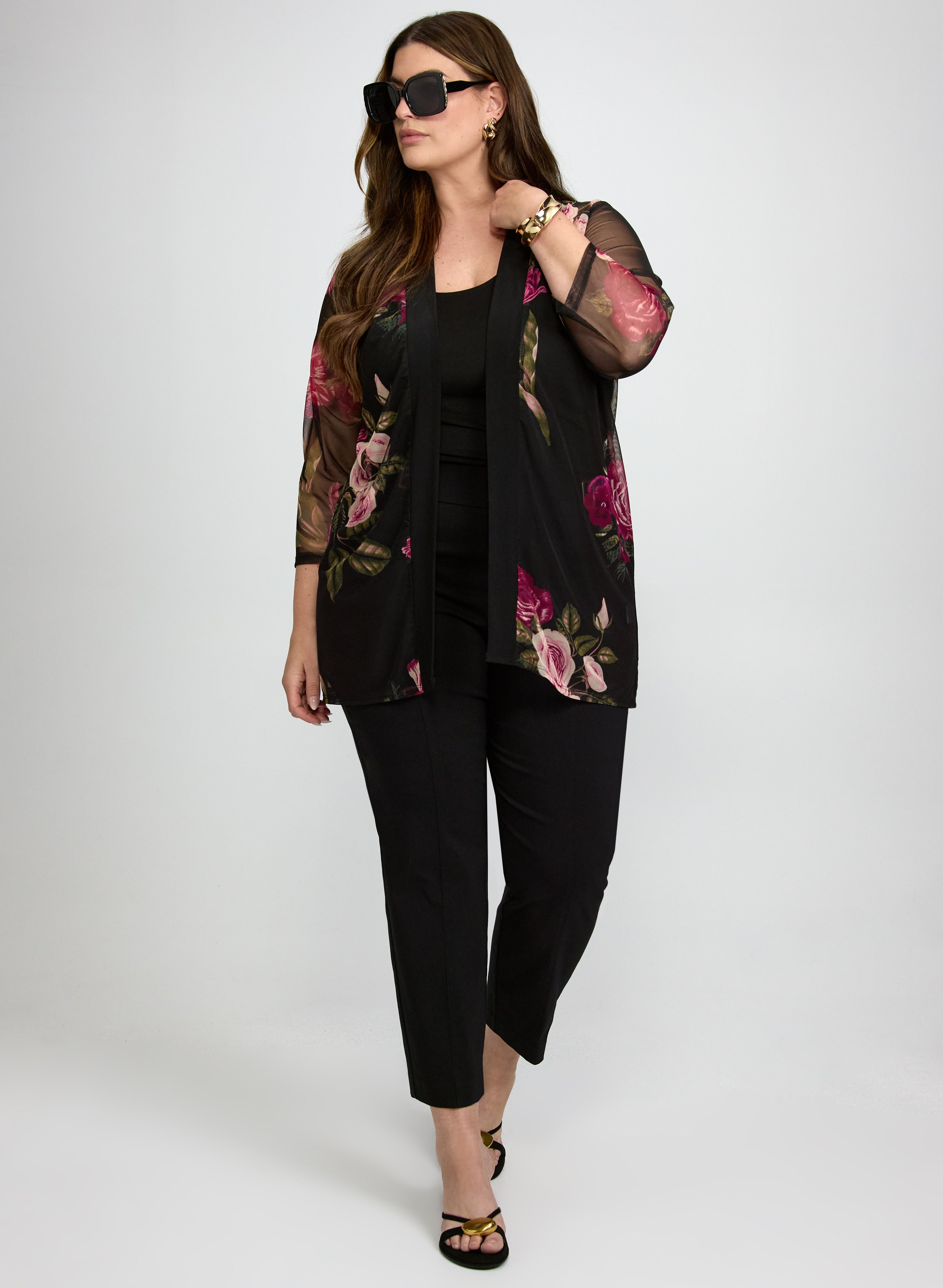Mesh Floral Cardigan-Tactilefable