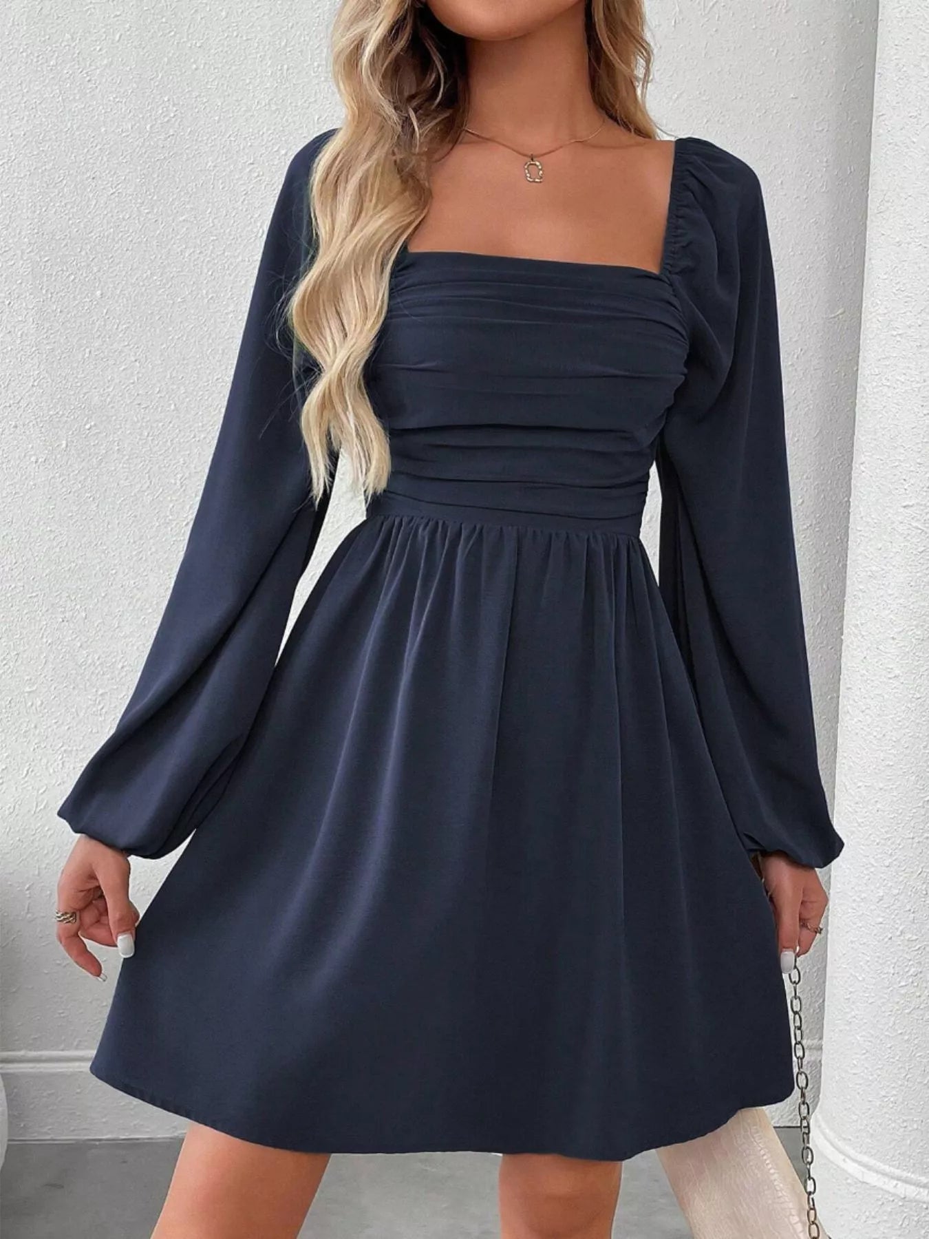 Daisy Rue Ruched Babydoll Mini Dress | 8 Colors | Poundton-Tactilefable