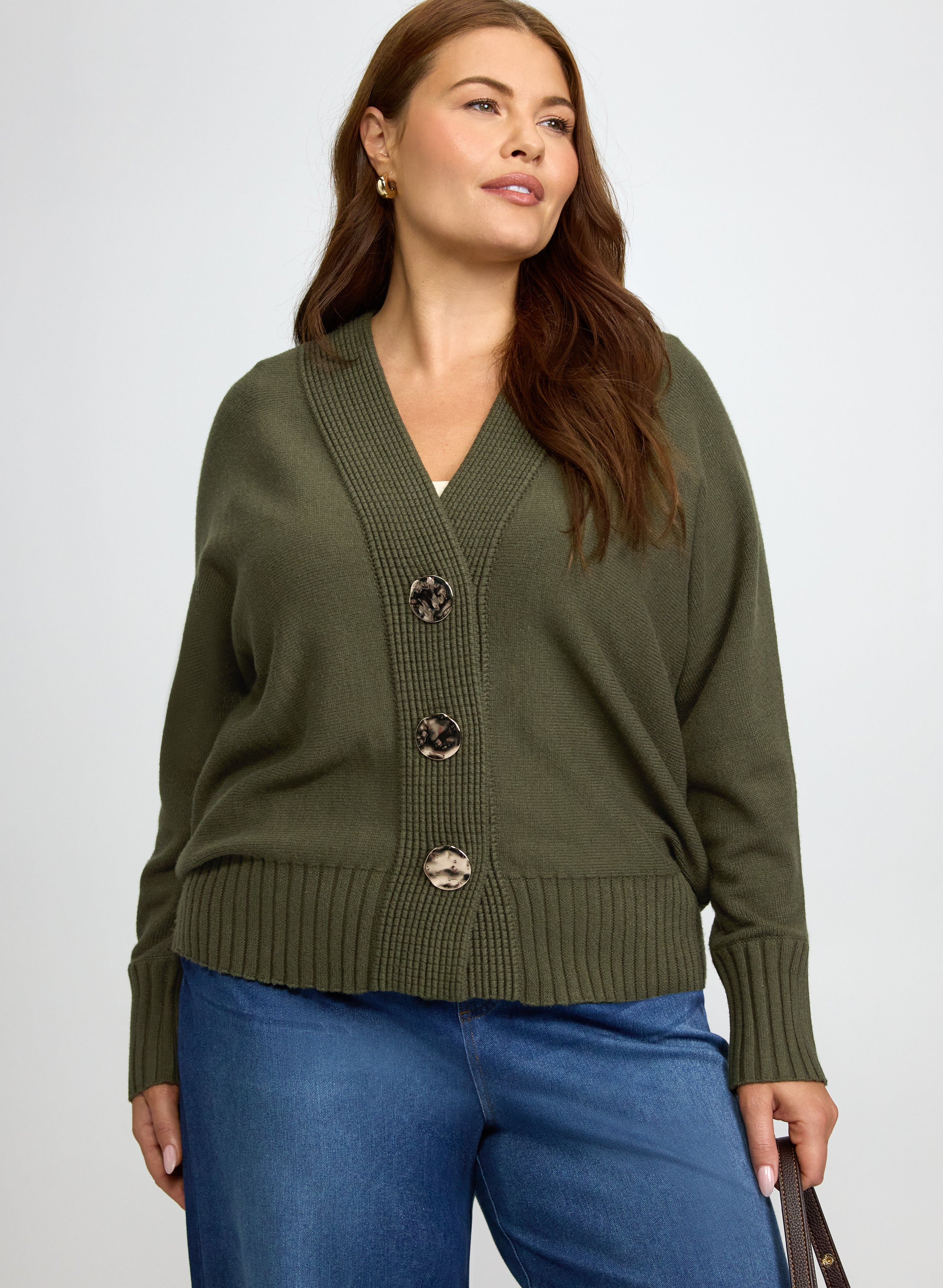 Hammered Button Cardigan-Tactilefable