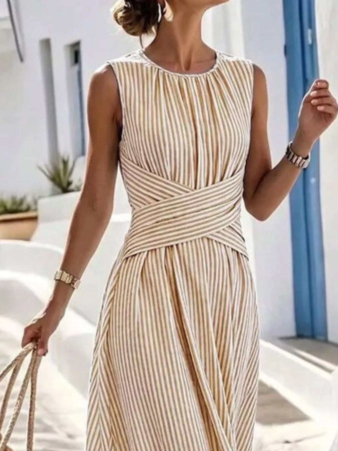 Lori Striped Sleeveless Maxi Dress | 4 Colors-Tactilefable