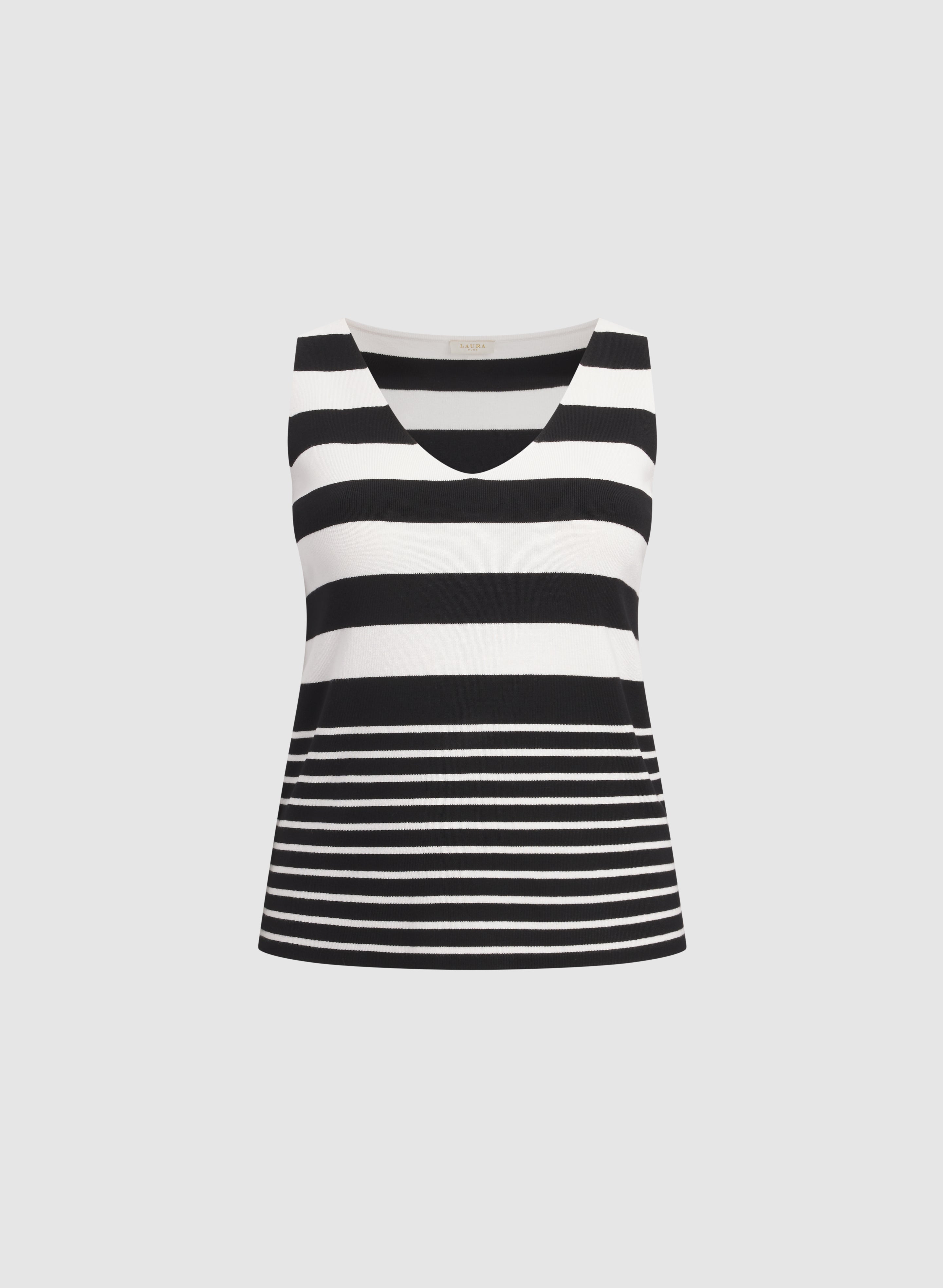 Sleeveless Stripe Knit-Tactilefable