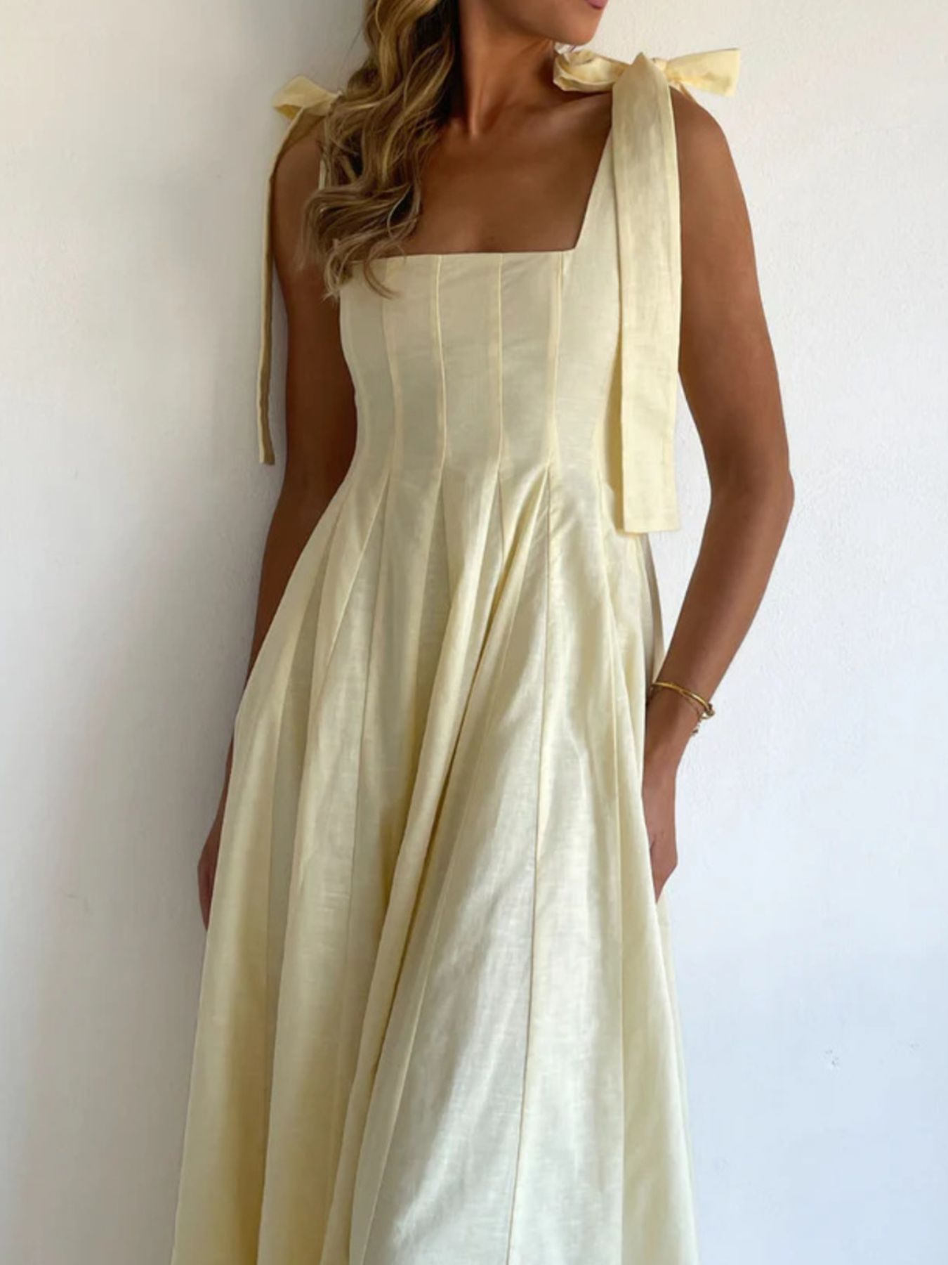 Pastel Promenade Tie-Shoulder Maxi Dress | 3 Colors-Tactilefable